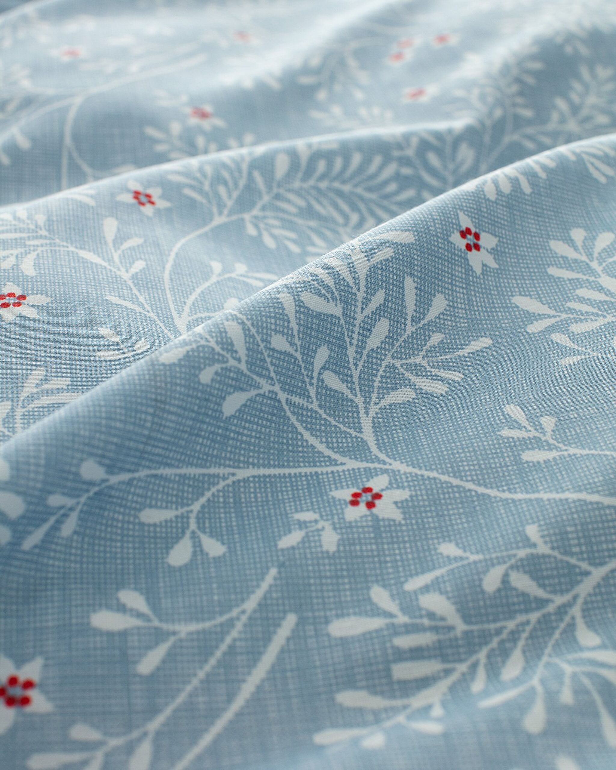 Ensemble de housse de couette simple imprimé en coton Emele - Bleu - 5