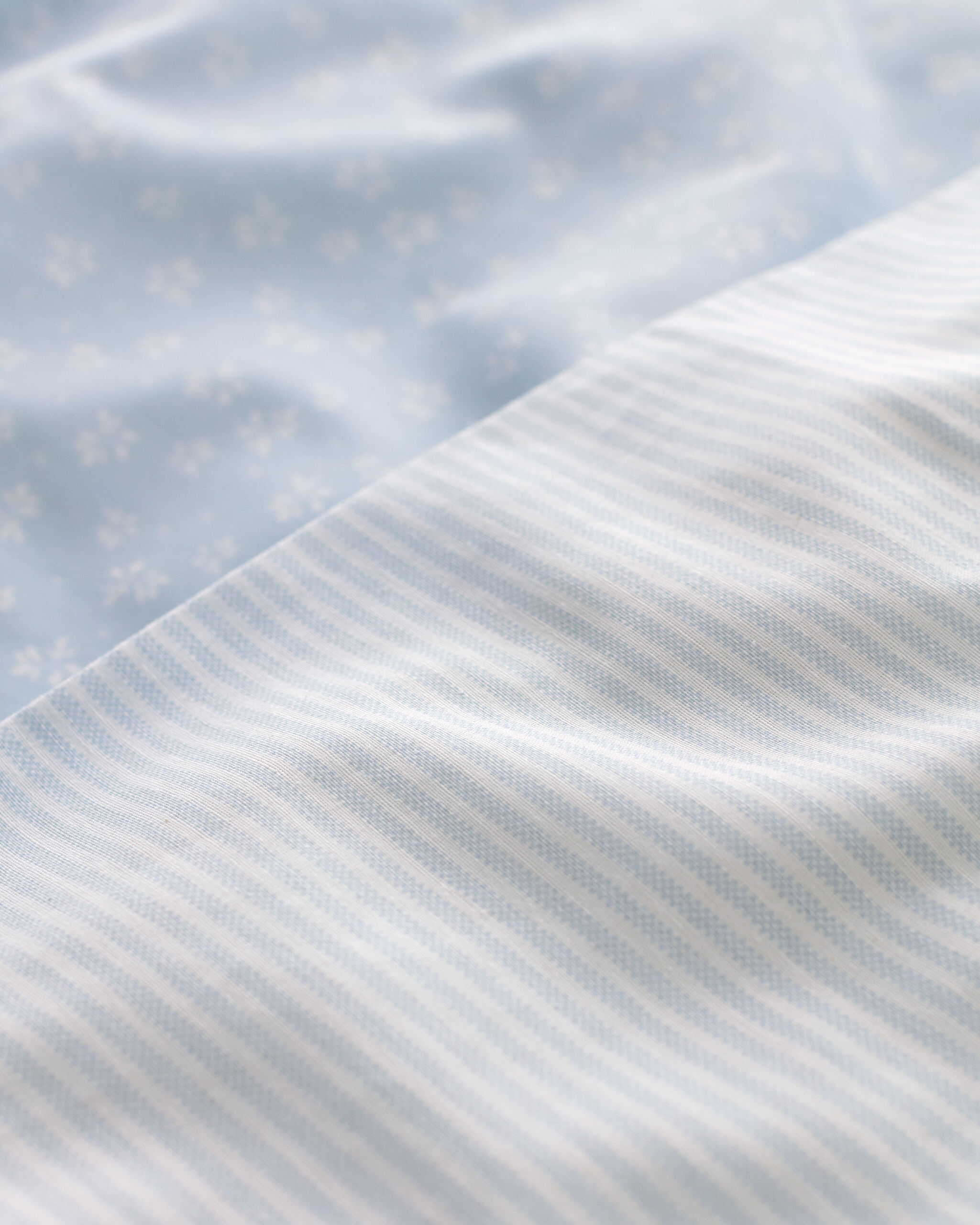 Parure de lit simple Marlie en coton imprimé - Bleu - 3