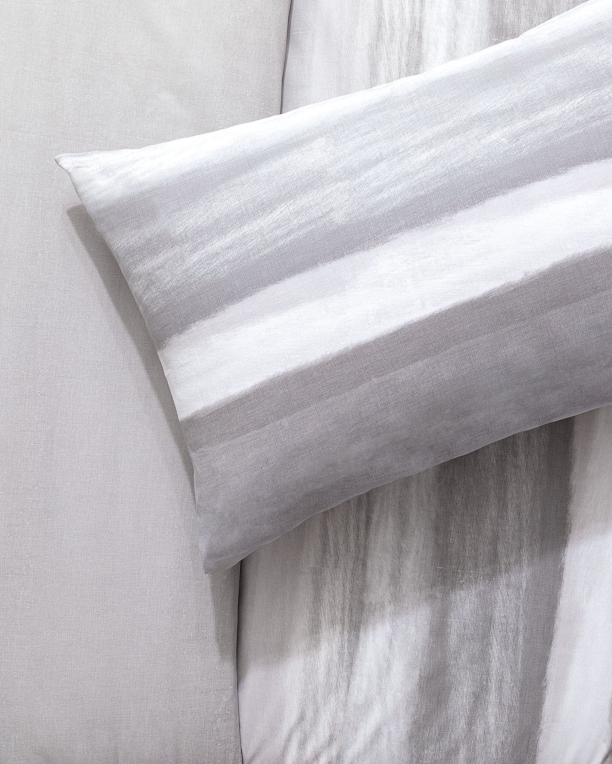 Ensemble de housse de couette imprimée en coton simple Noun - Gris - 2