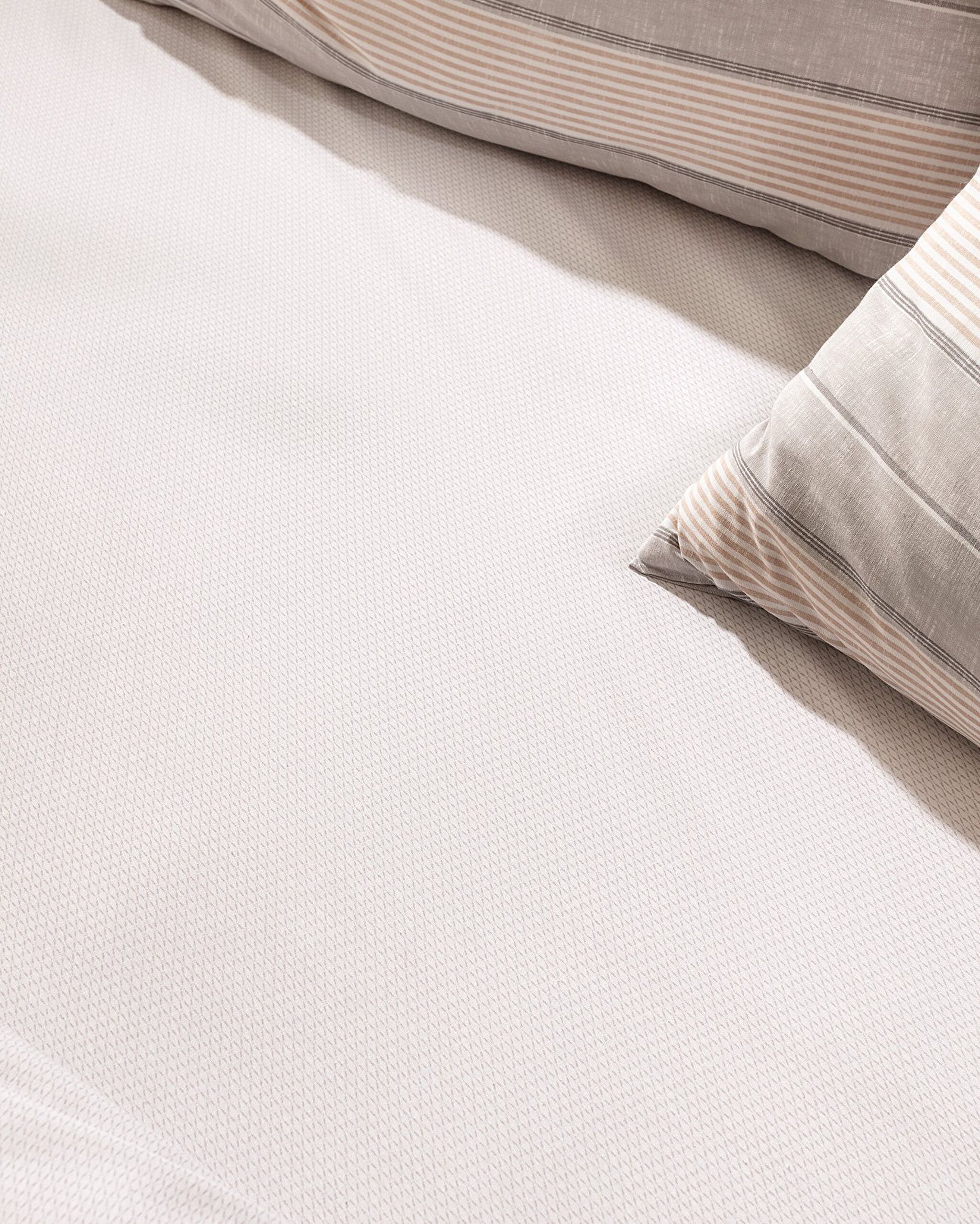 Ensemble de housse de couette imprimé en coton simple Marc - Gris/Beige - 5