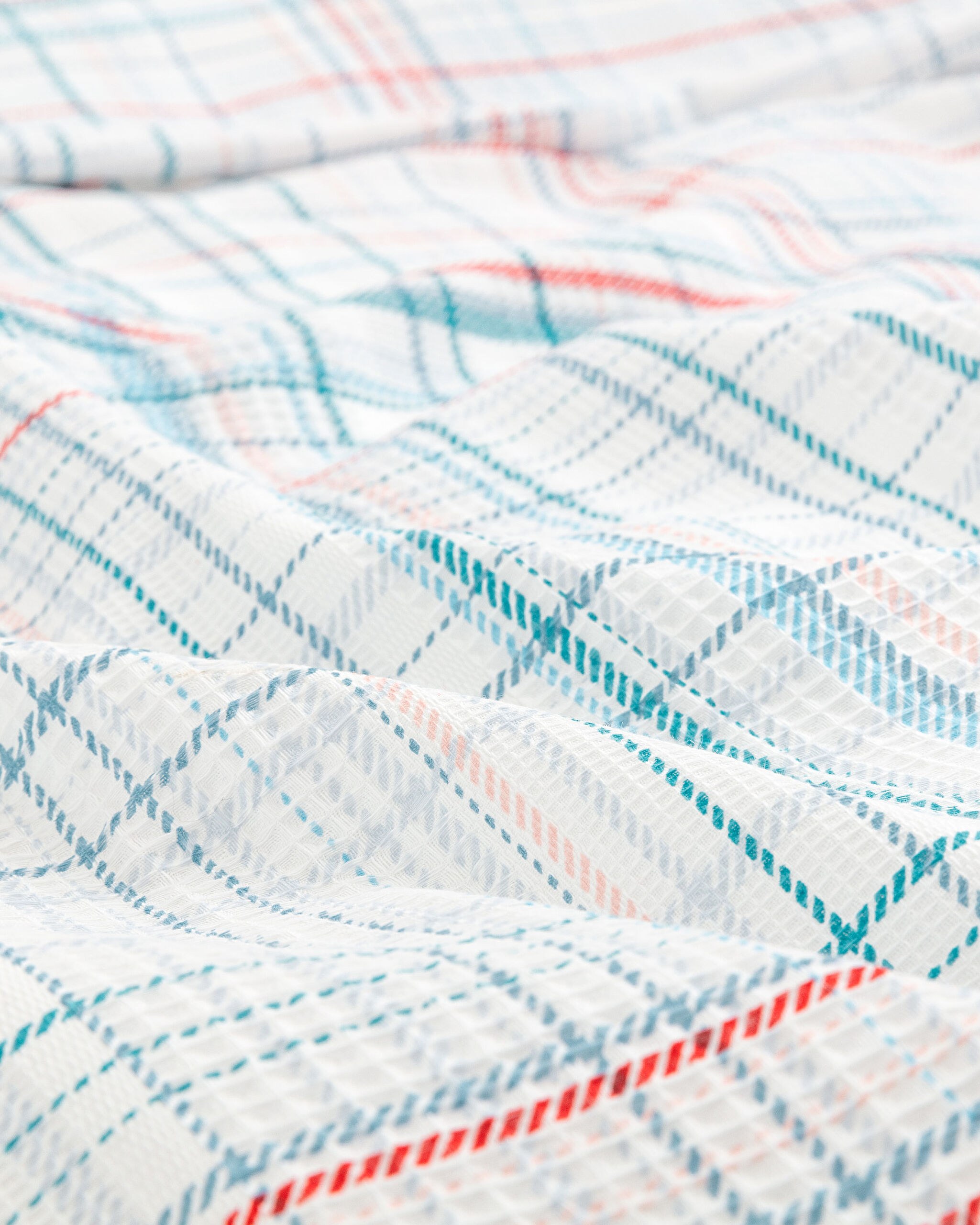 Piqué Double Cardé Imprimé Fauve - Turquoise - 2