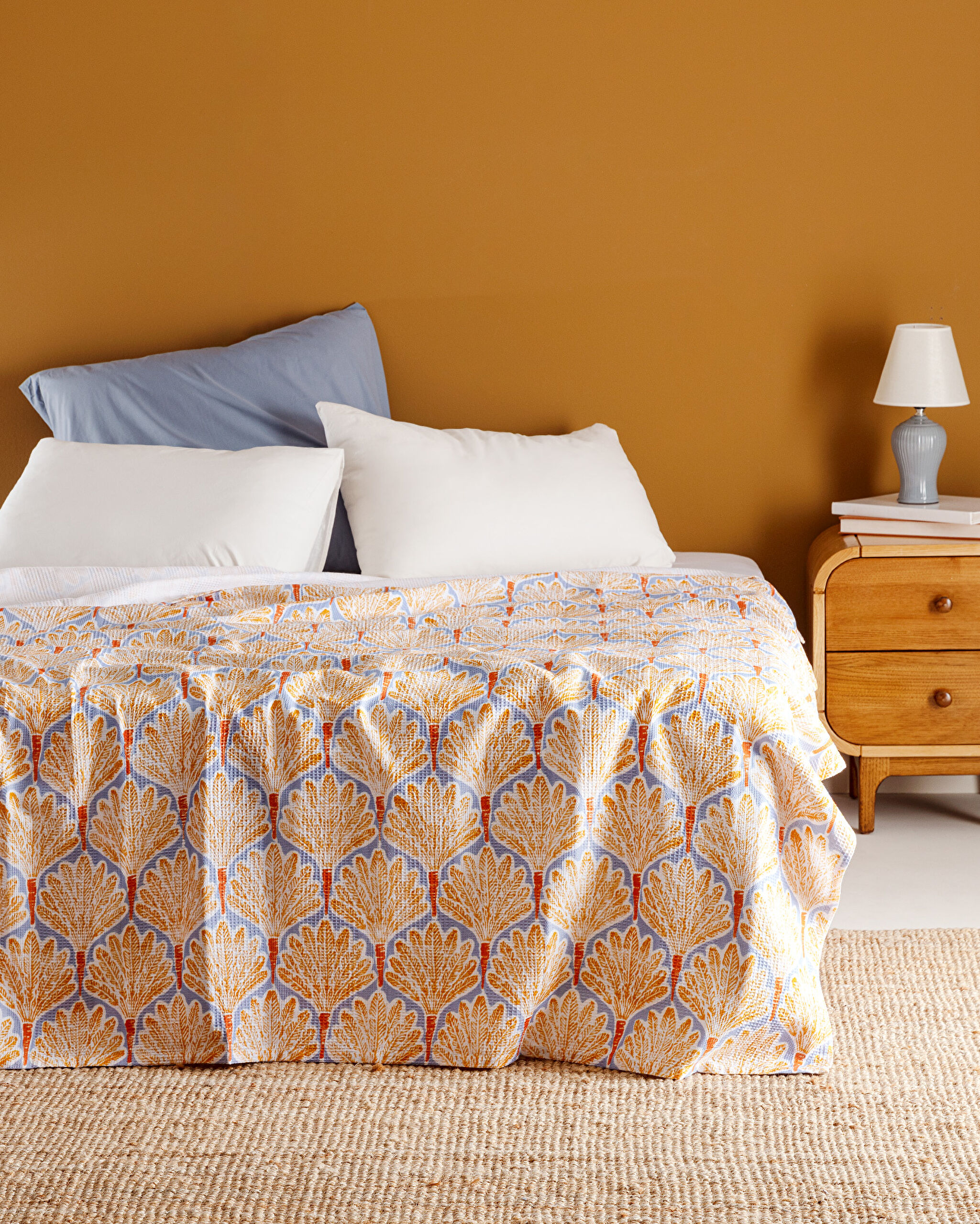 Brochet imprimé à double carte Kerman - Jaune - 0