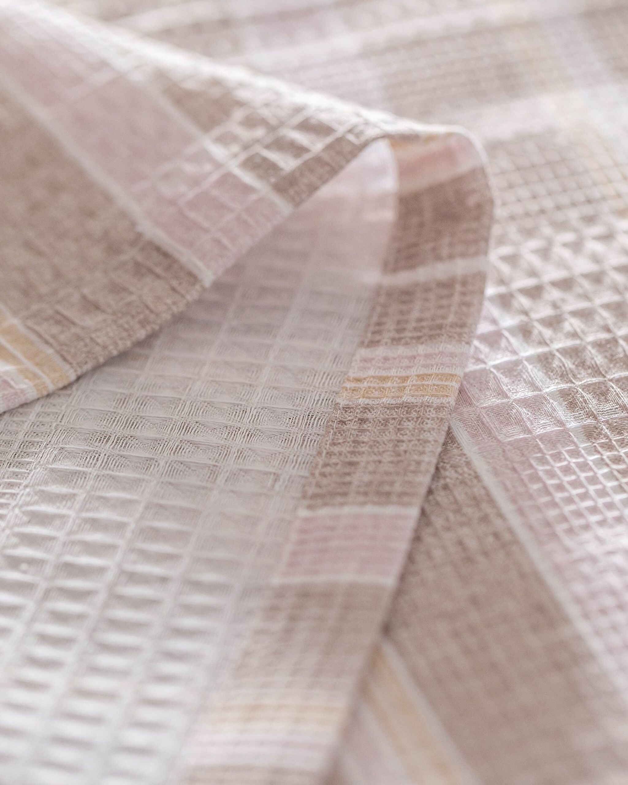 Piqué imprimé Darvell en coton double Ecocell - Beige - 2