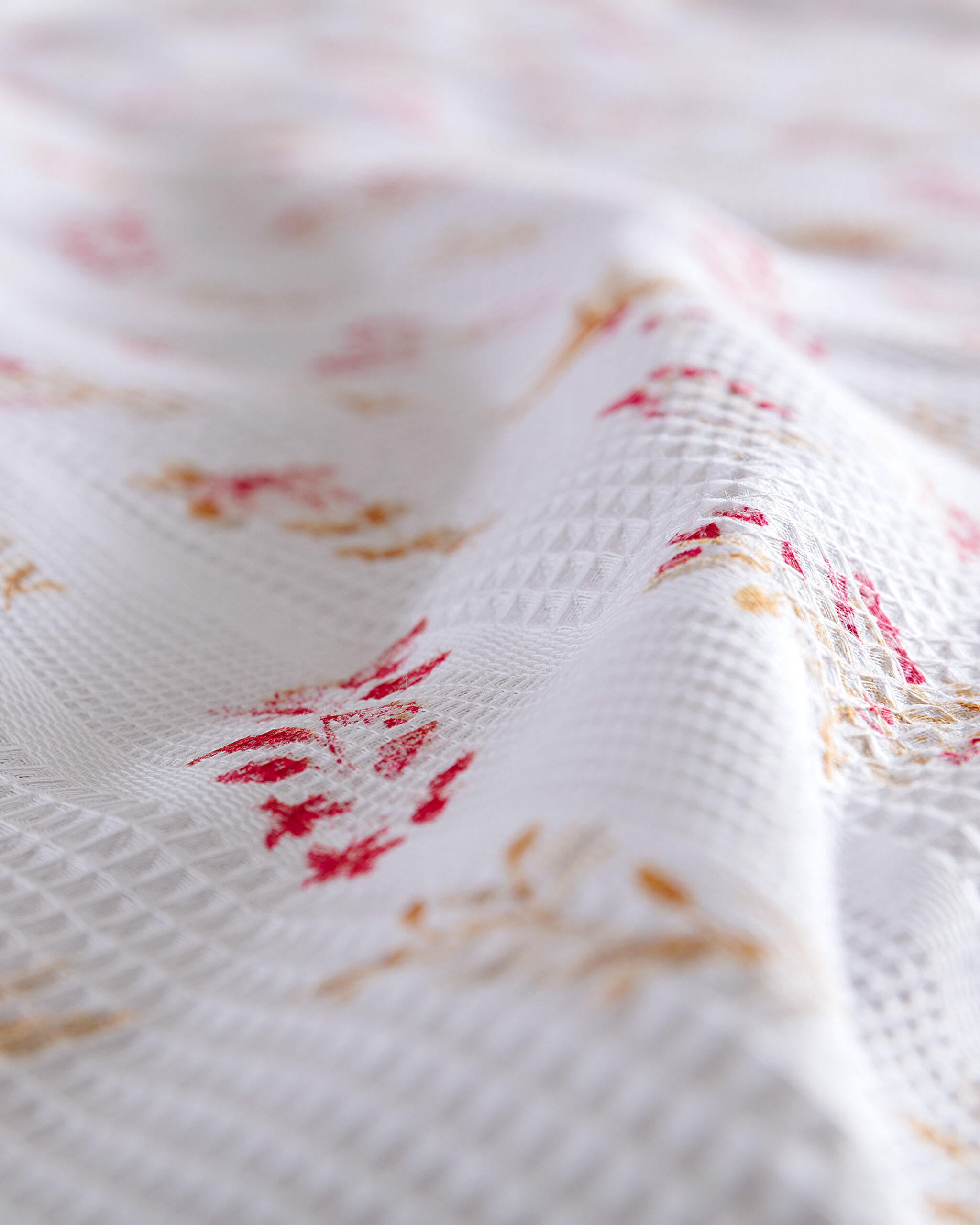 Silvie dubbel gekaarde piquéset met print - Poeder - 4