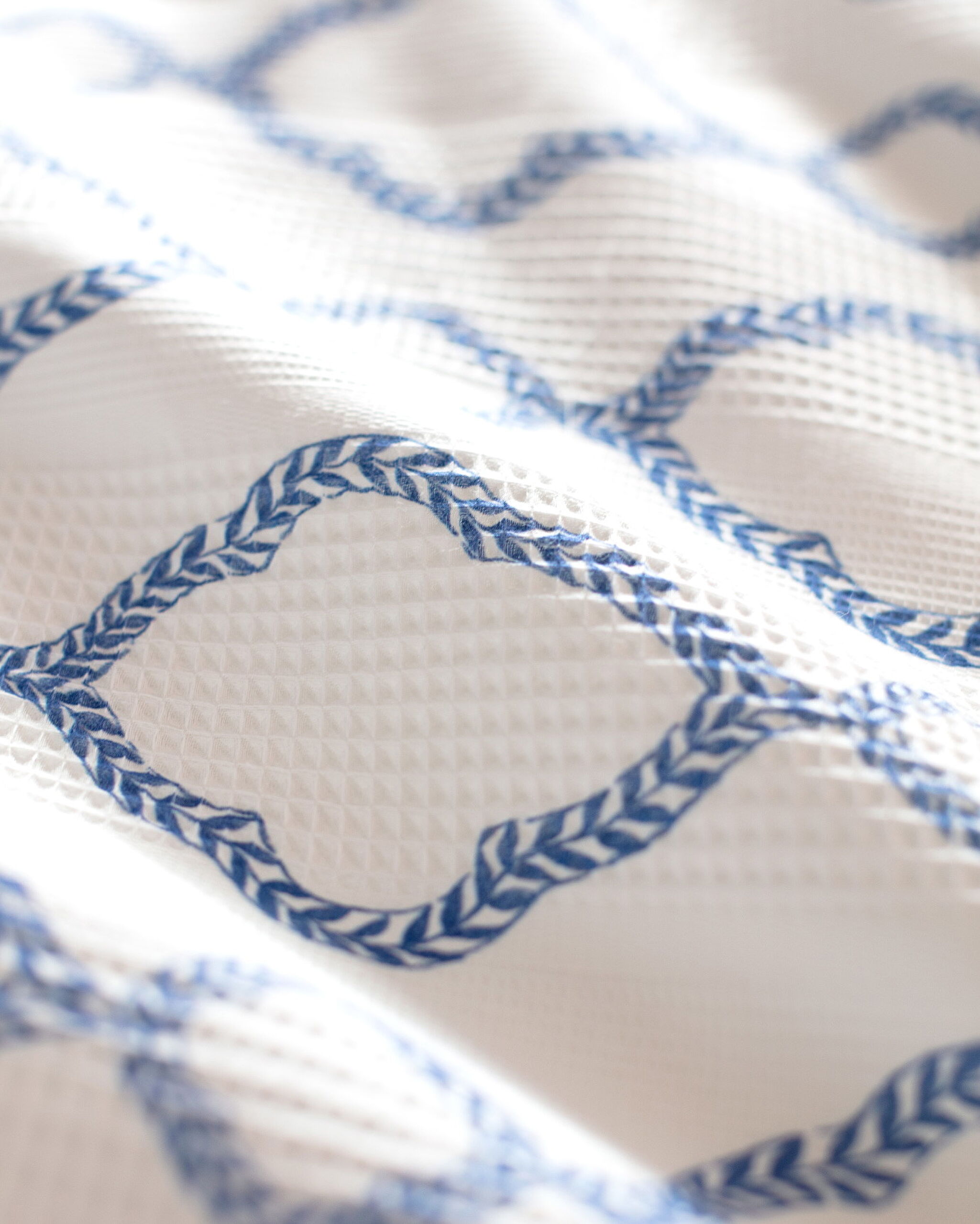 Ensemble piqué imprimé cardé double Belda 100 % coton - Bleu marine - 6