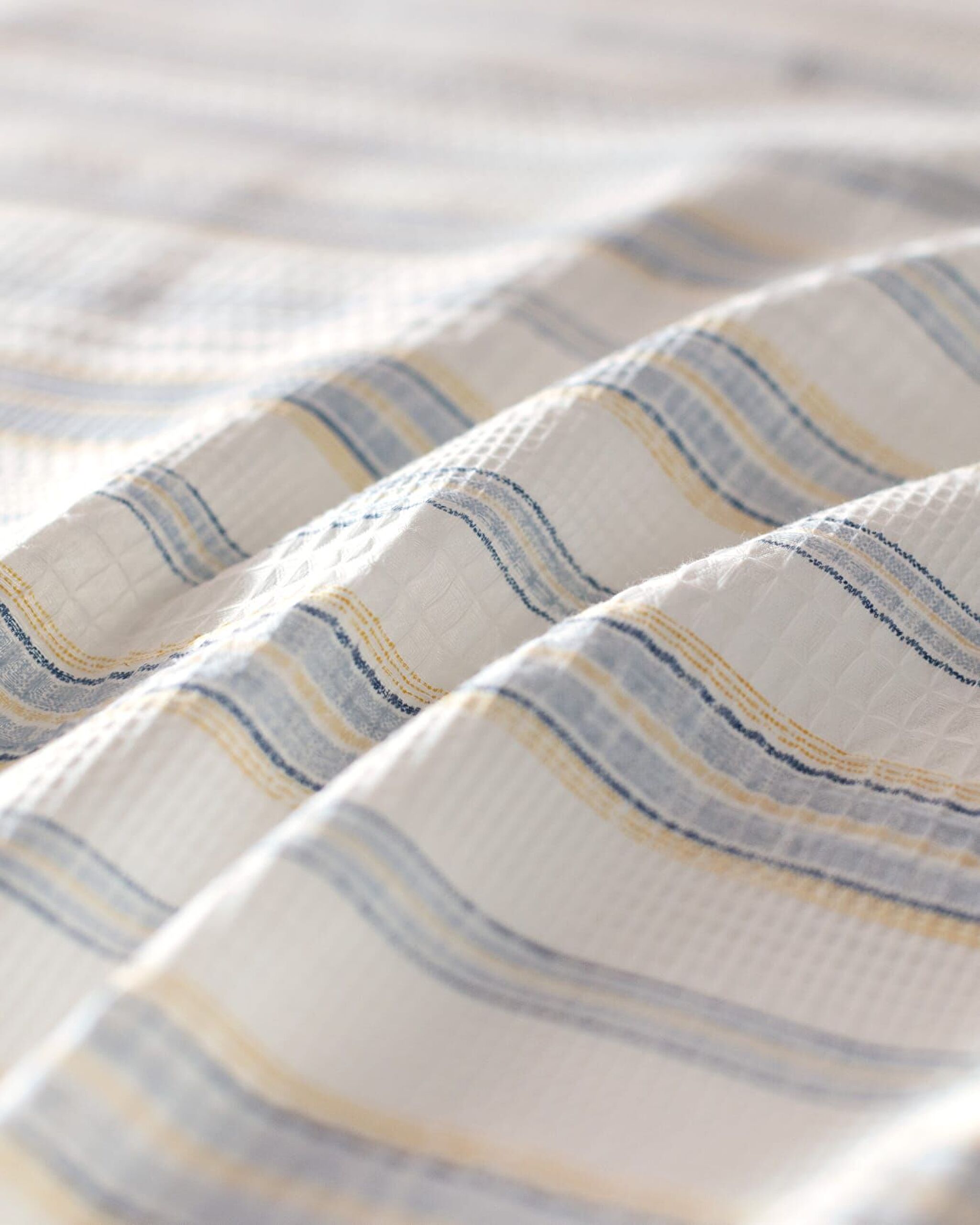 Avery Double Ecocell Printed Pique Set - Blue/Yellow - 6