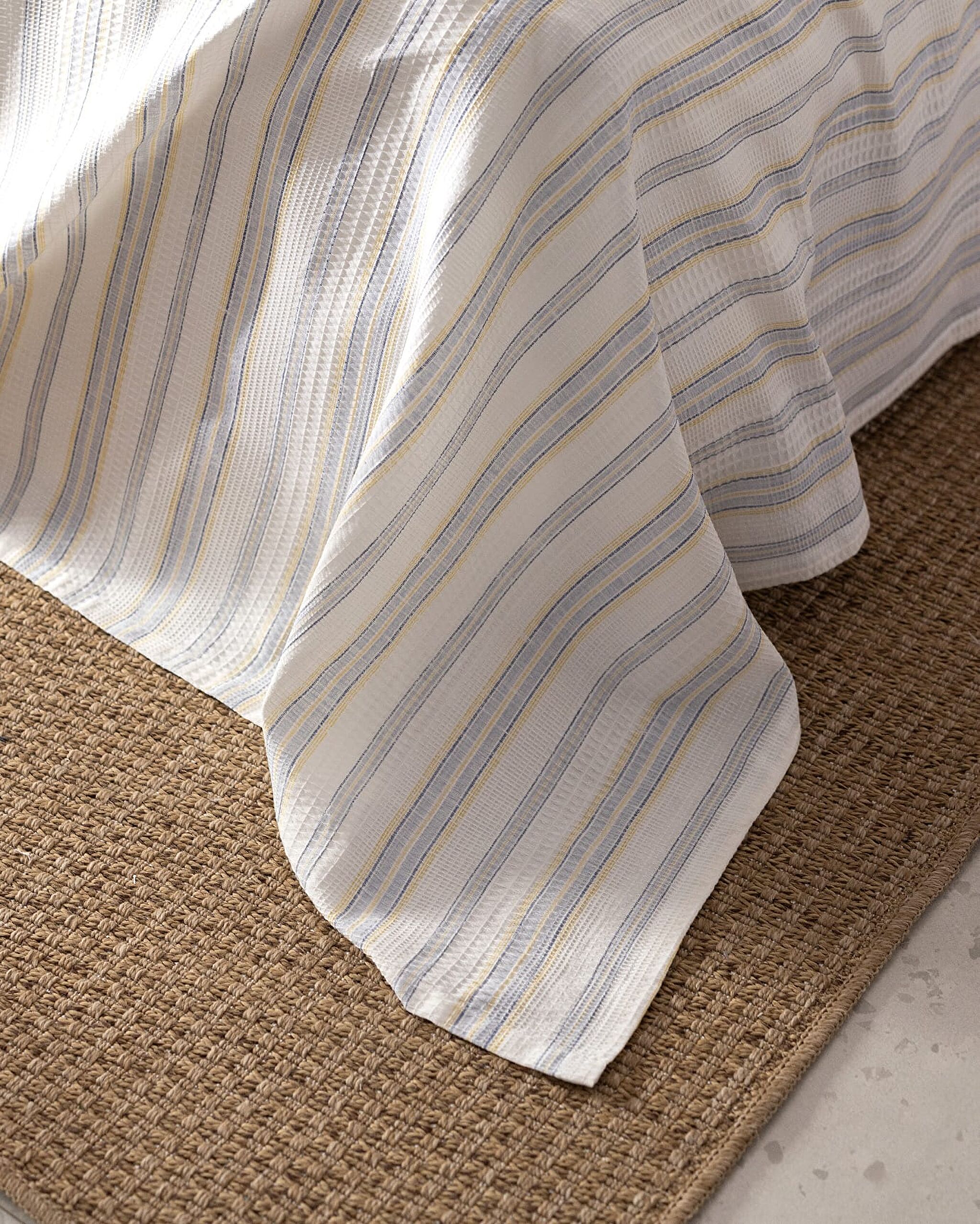 Avery Double Ecocell Printed Pique Set - Blue/Yellow - 4