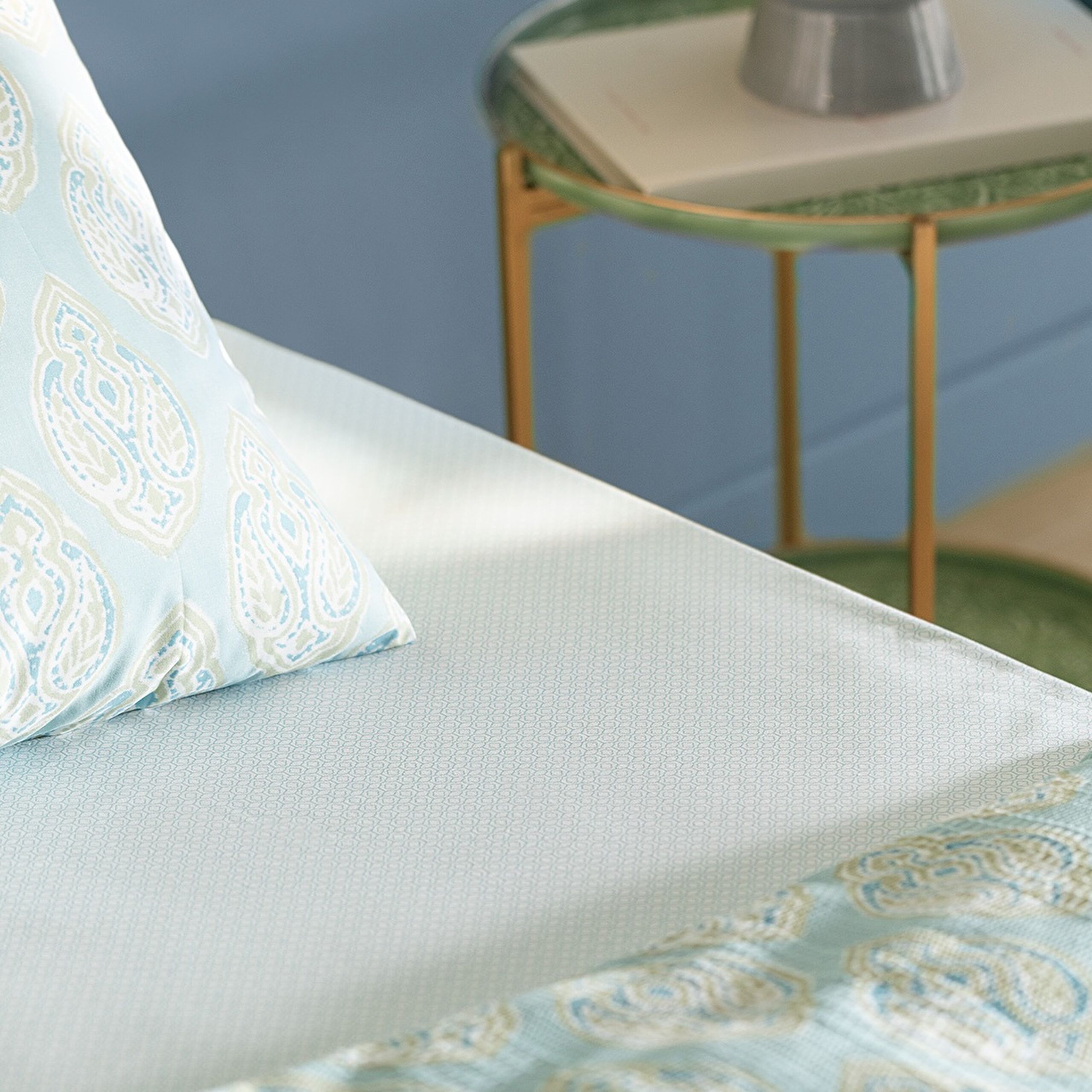 Ensemble Searlas en piqué double coton Ecocell imprimé - Vert menthe - 3