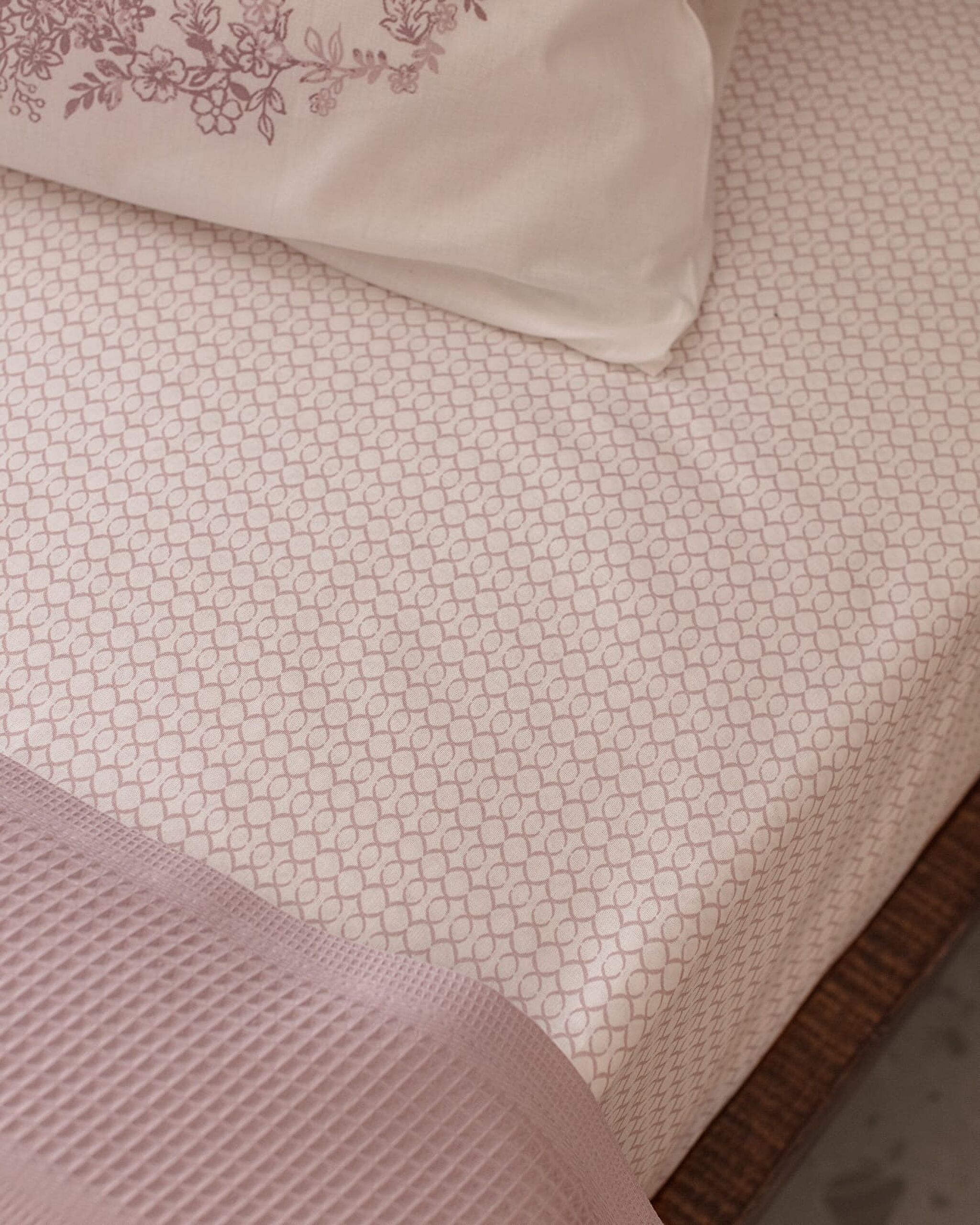 Mathilda Double Cotton Ecocell Plain Duvet Set - Plum - 4