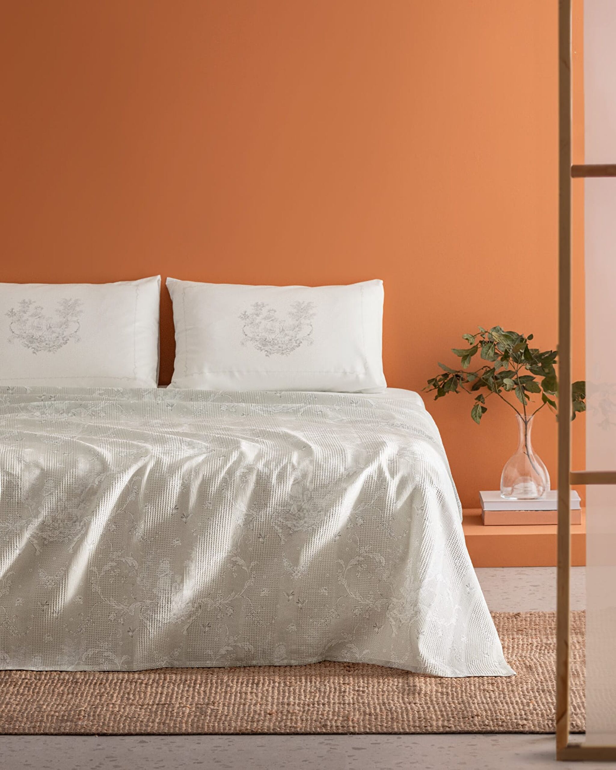 Arlette Double Carded Printed Coverlet Set - 0