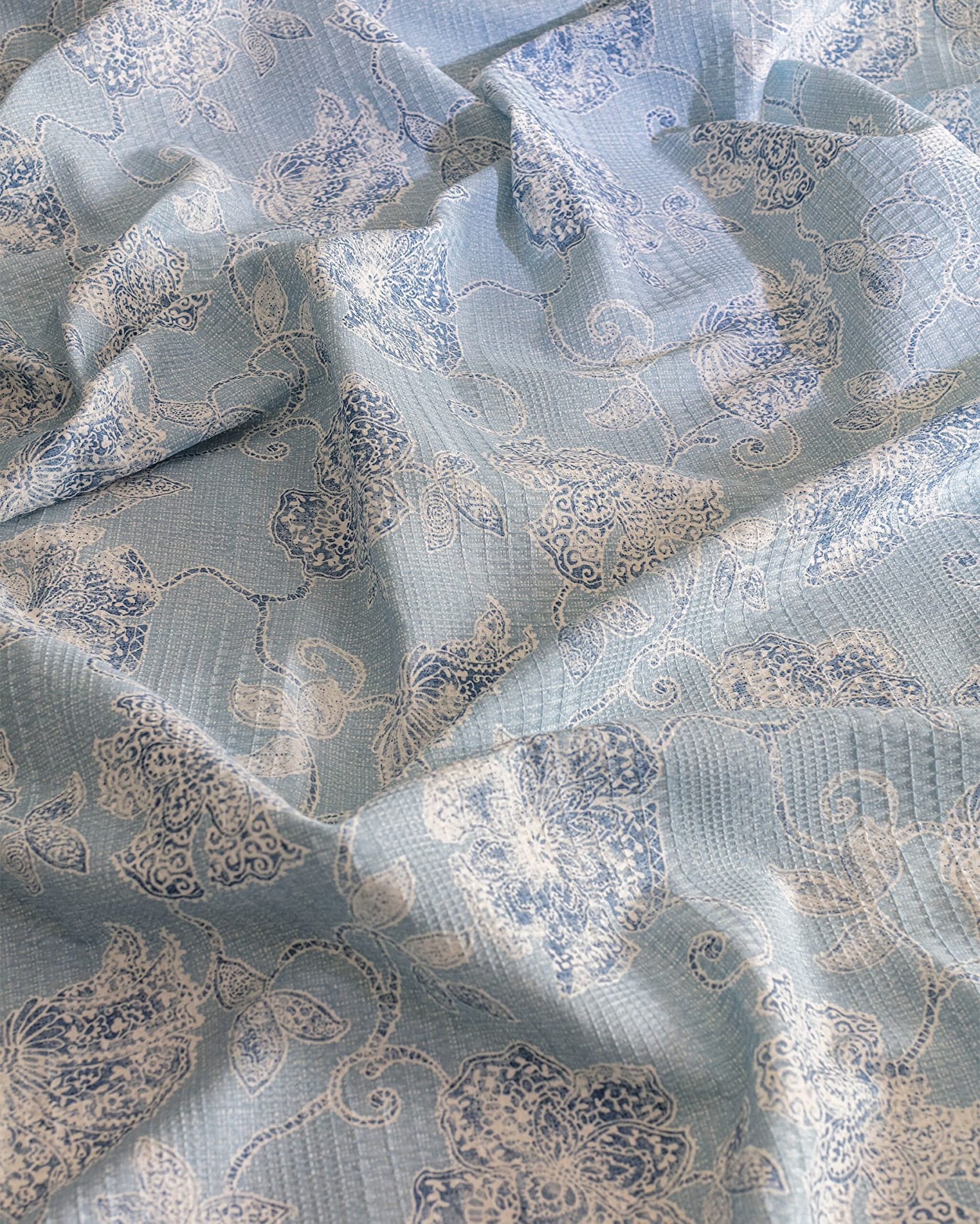 Berne King Size Cotton Ecocell Printed Piqué - Blue - 2