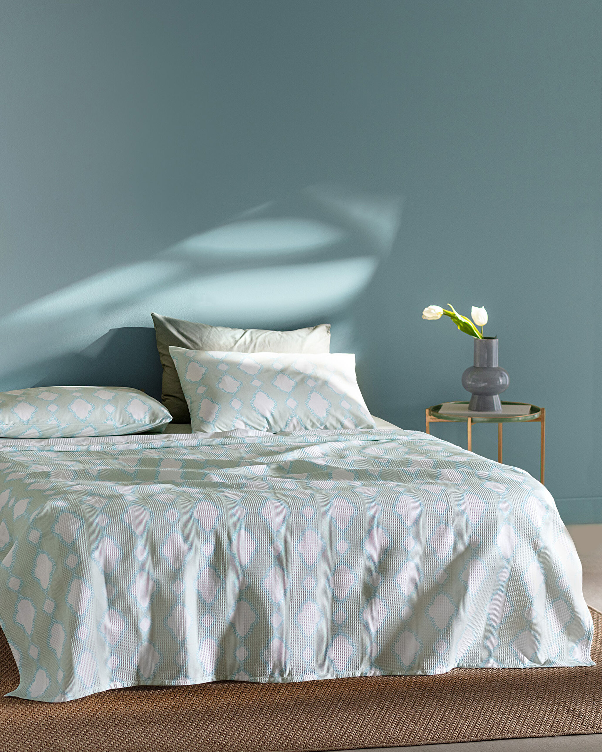 Ensemble piqué imprimé cardé King Size Belda - 0