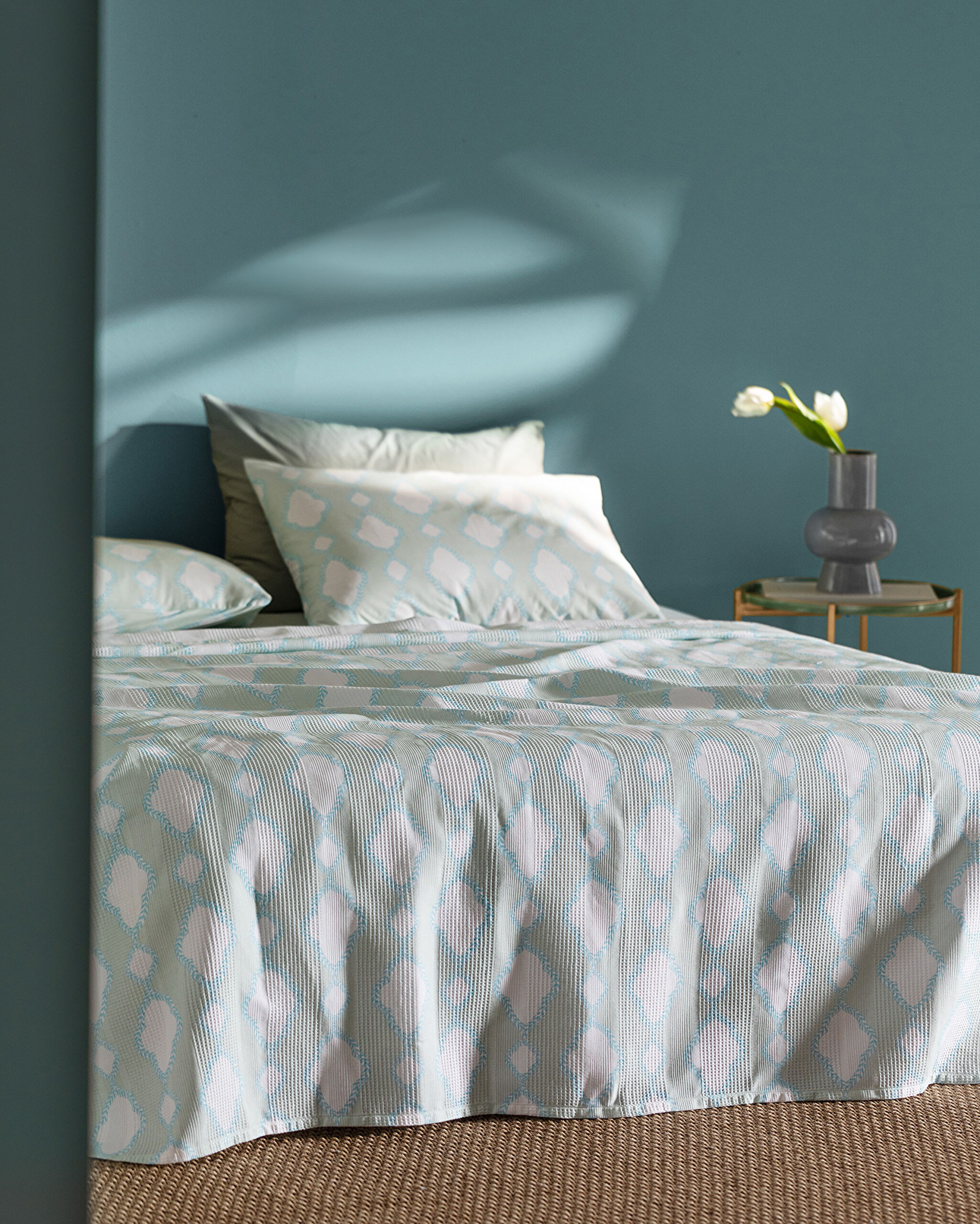 Ensemble piqué imprimé cardé King Size Belda - 1