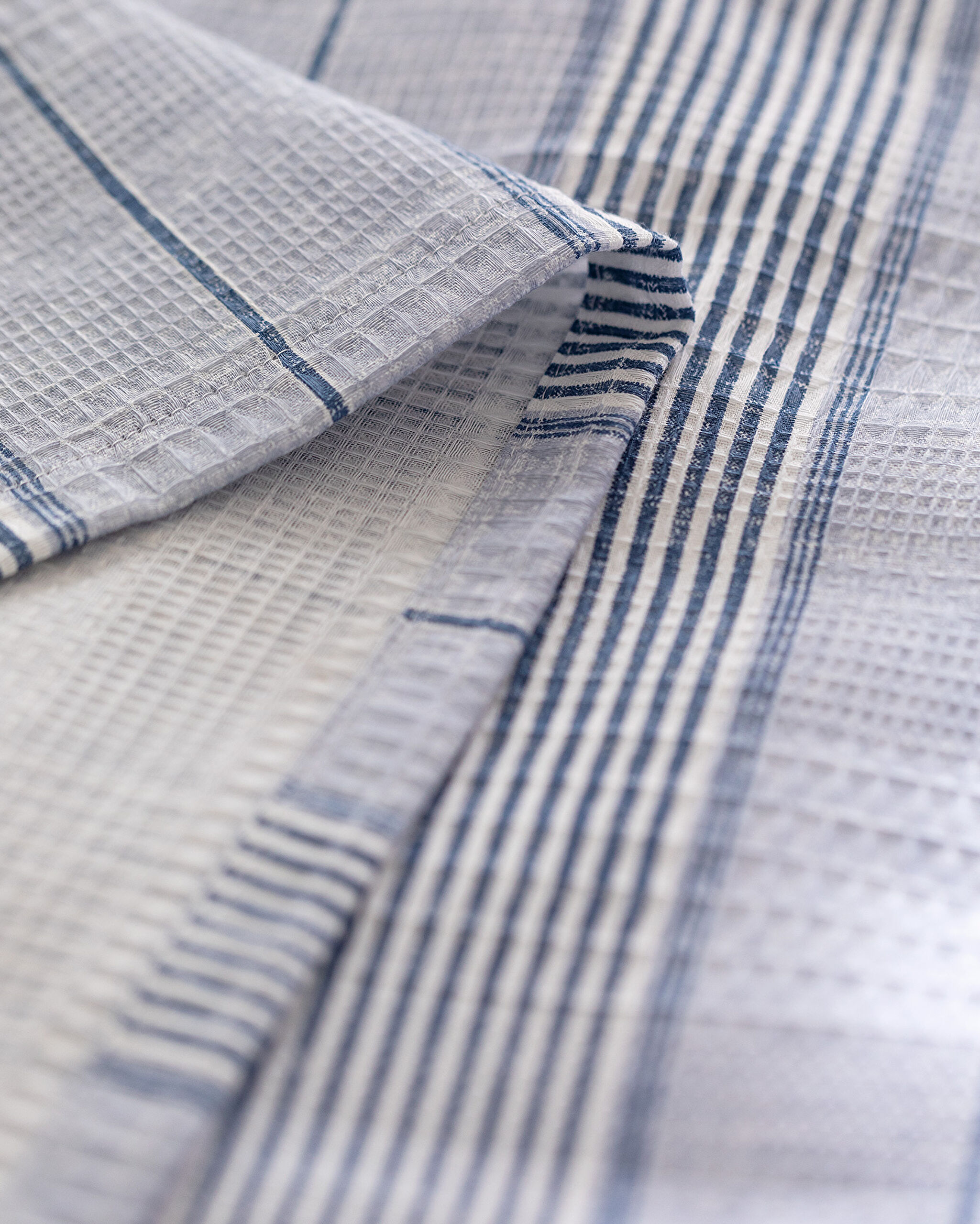 Ensemble piqué imprimé Marc King Size en coton Ecocell - Indigo - 6