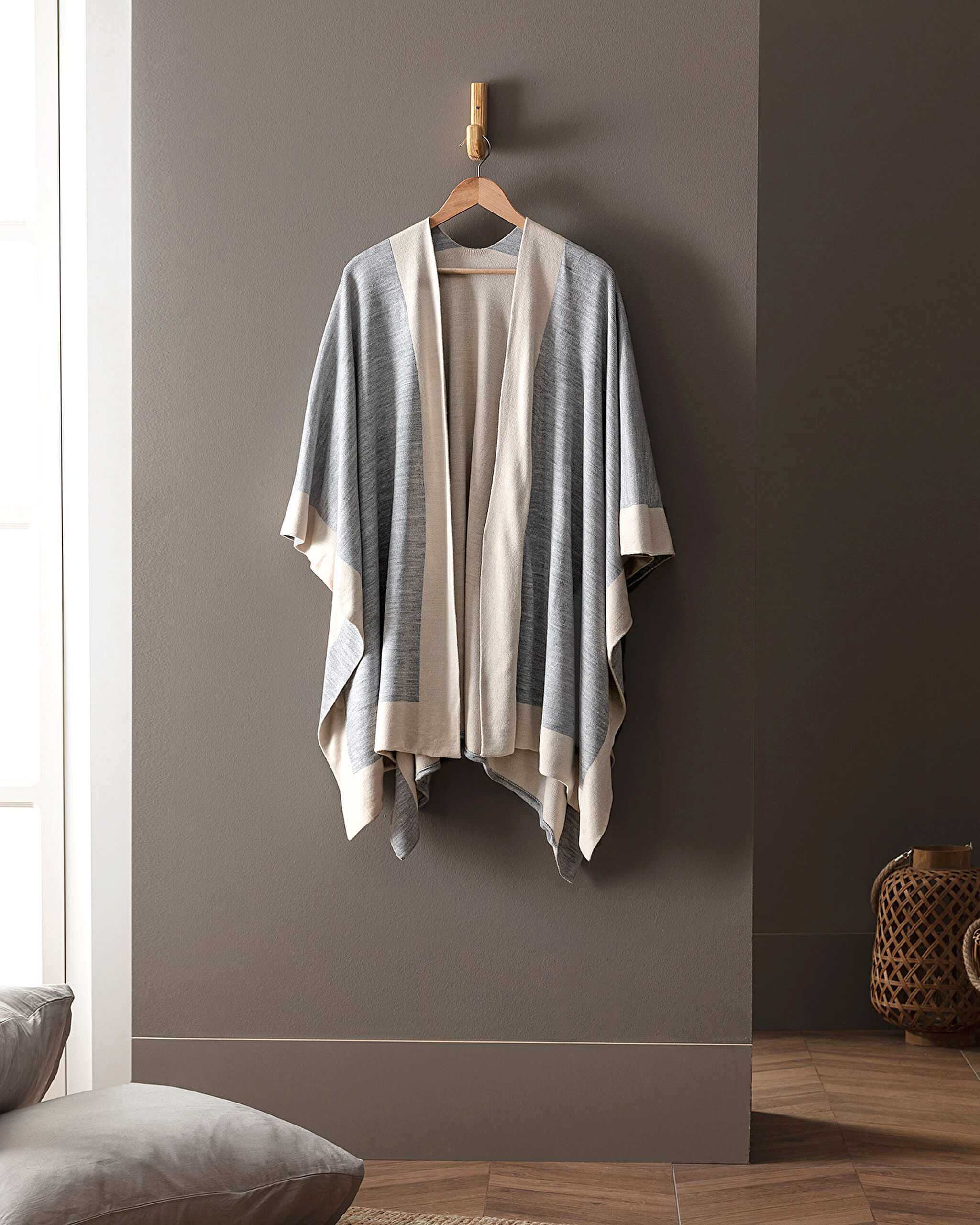 Karierter Poncho - 0