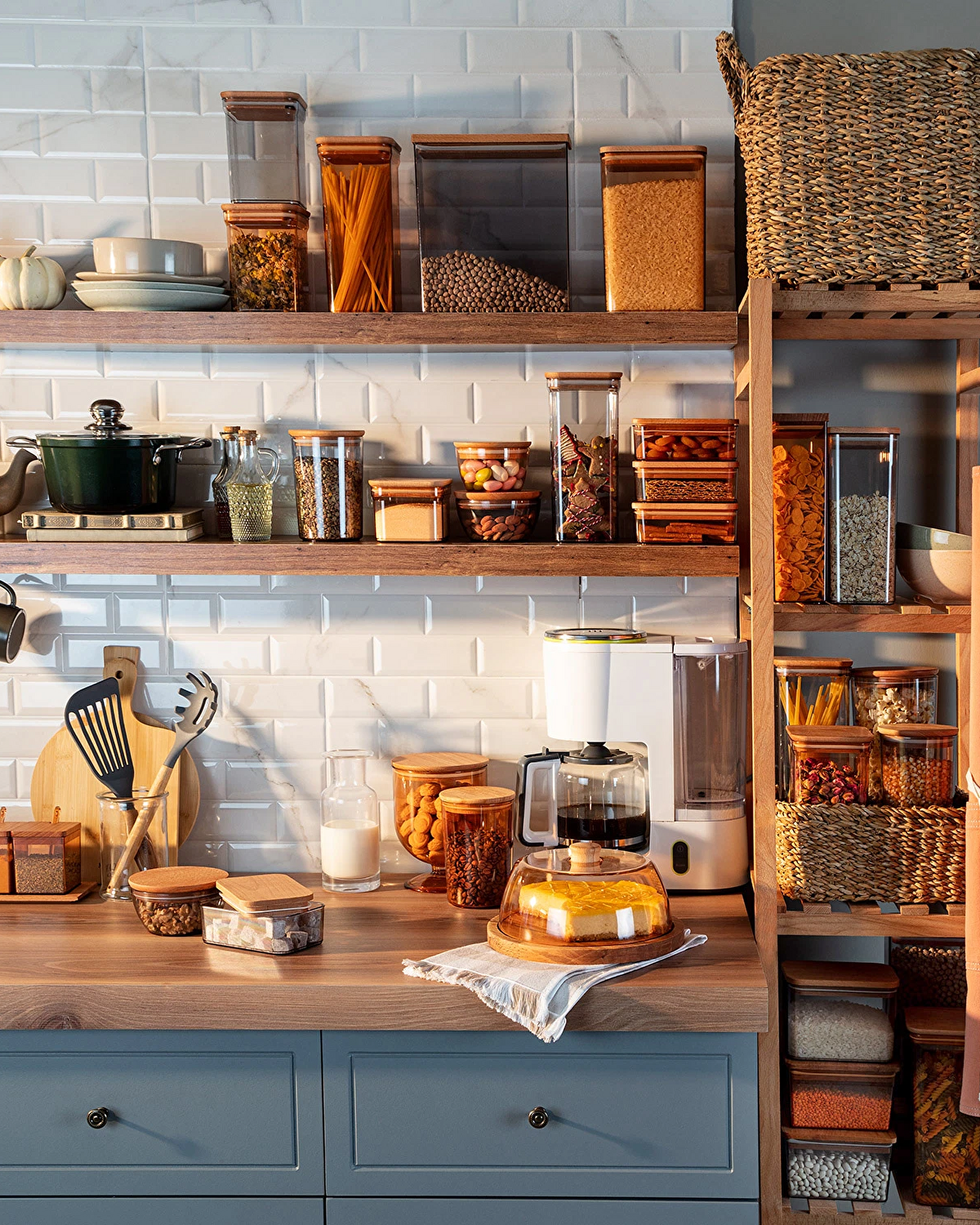 Lot de 2 boîtes de conservation Yuviera 1500 ml avec couvercle en bois - 3