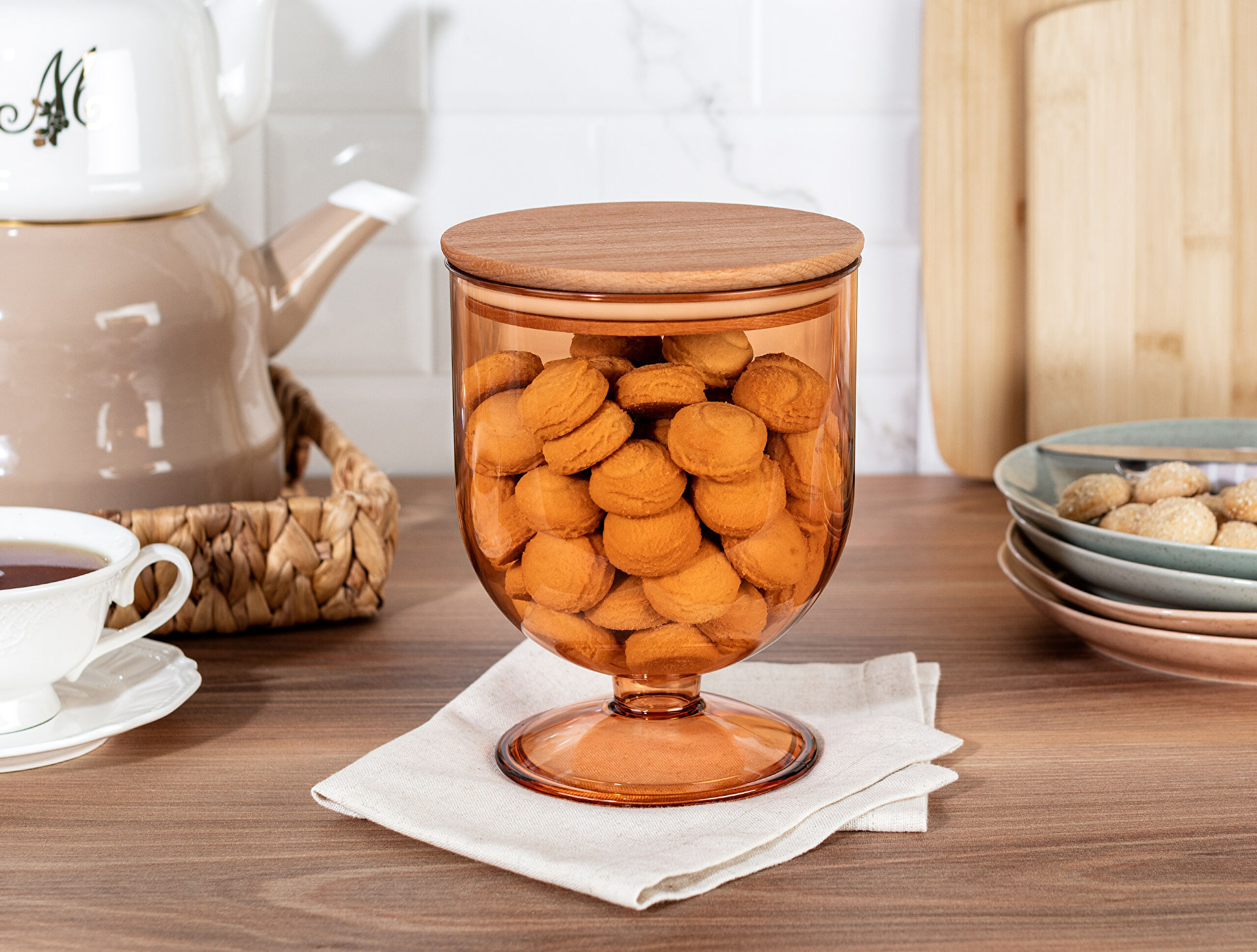 ⁠ Marion Storage Δοχείο Με Ξύλινο Καπάκι 1600ml_0}