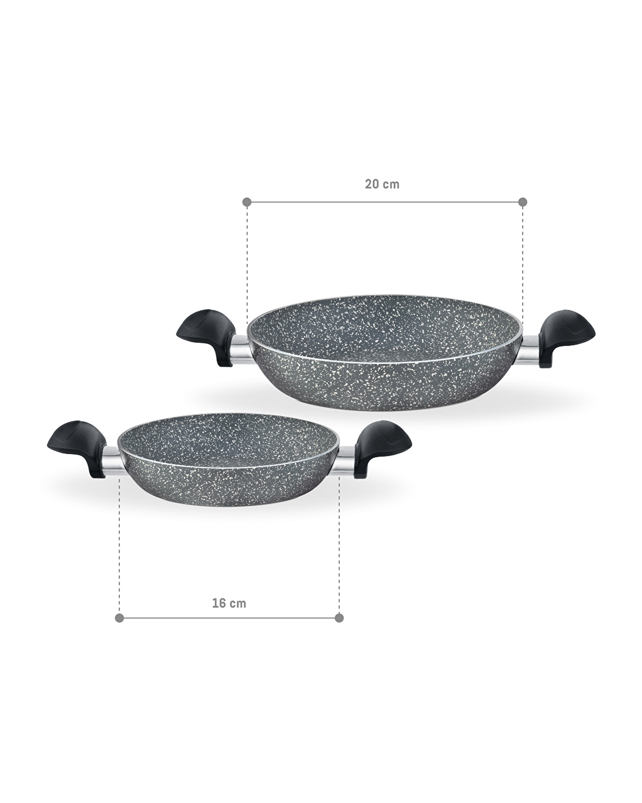 Gordes Granite Look 2 Piece Pan Set - 5