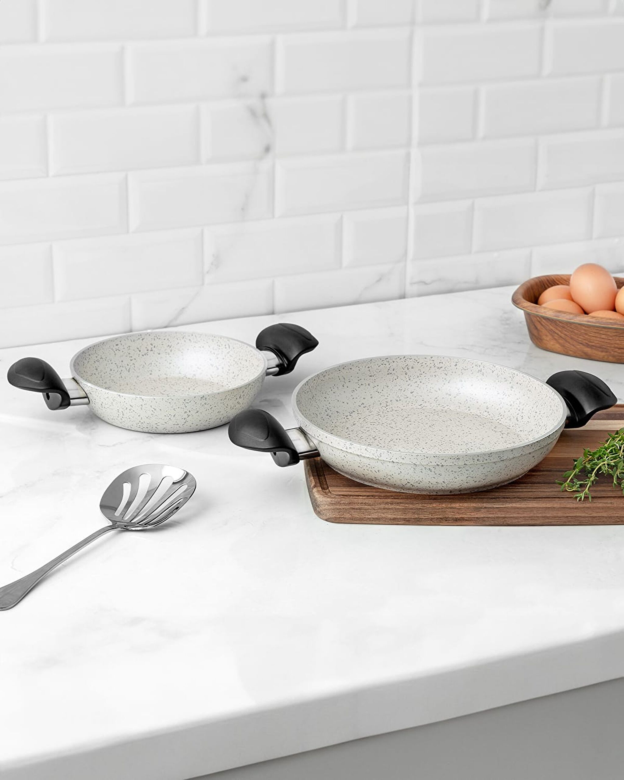 Gordes Granite Look 2 Piece Pan Set - 0