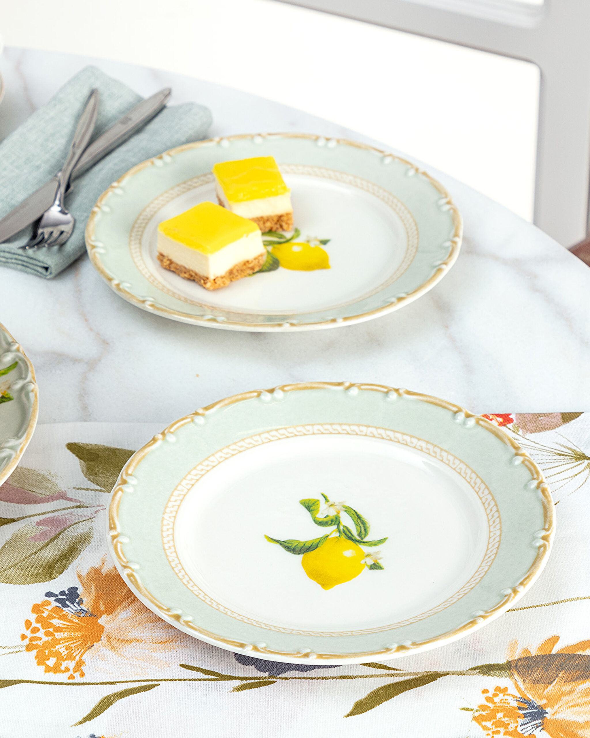 ⁠ Lemon 6 Pcs Cake Plate Set_0}