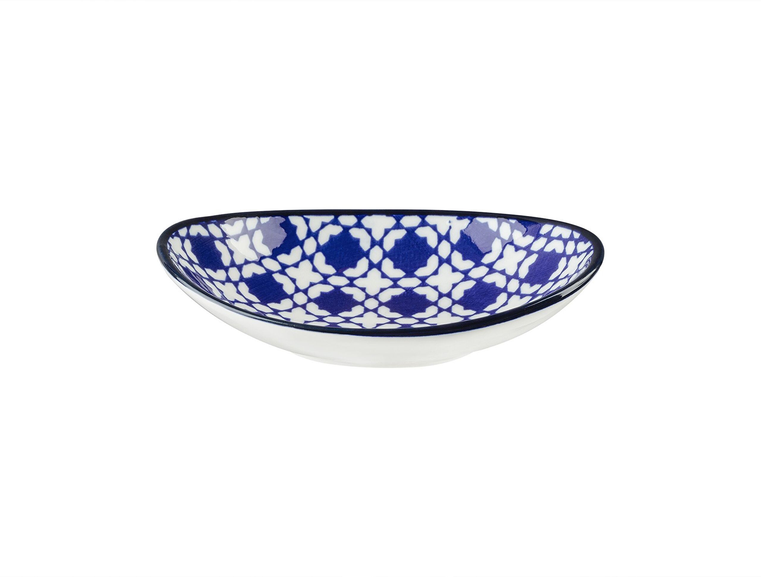 Assiette ovale Rêve Bleu Brest New Bone China - 1