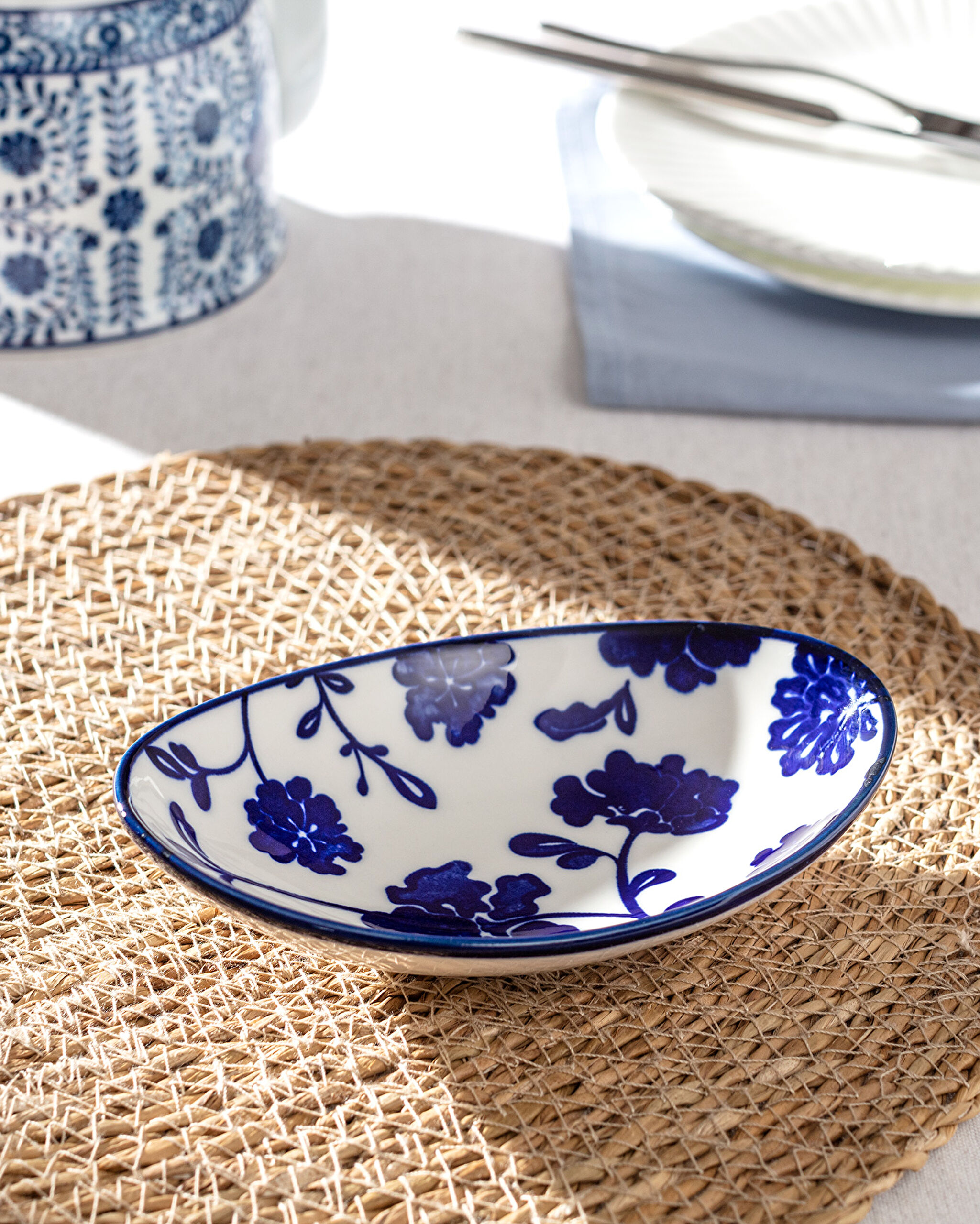 ⁠ Rêve Bleu Angers New Bone China Oval Plate_0}