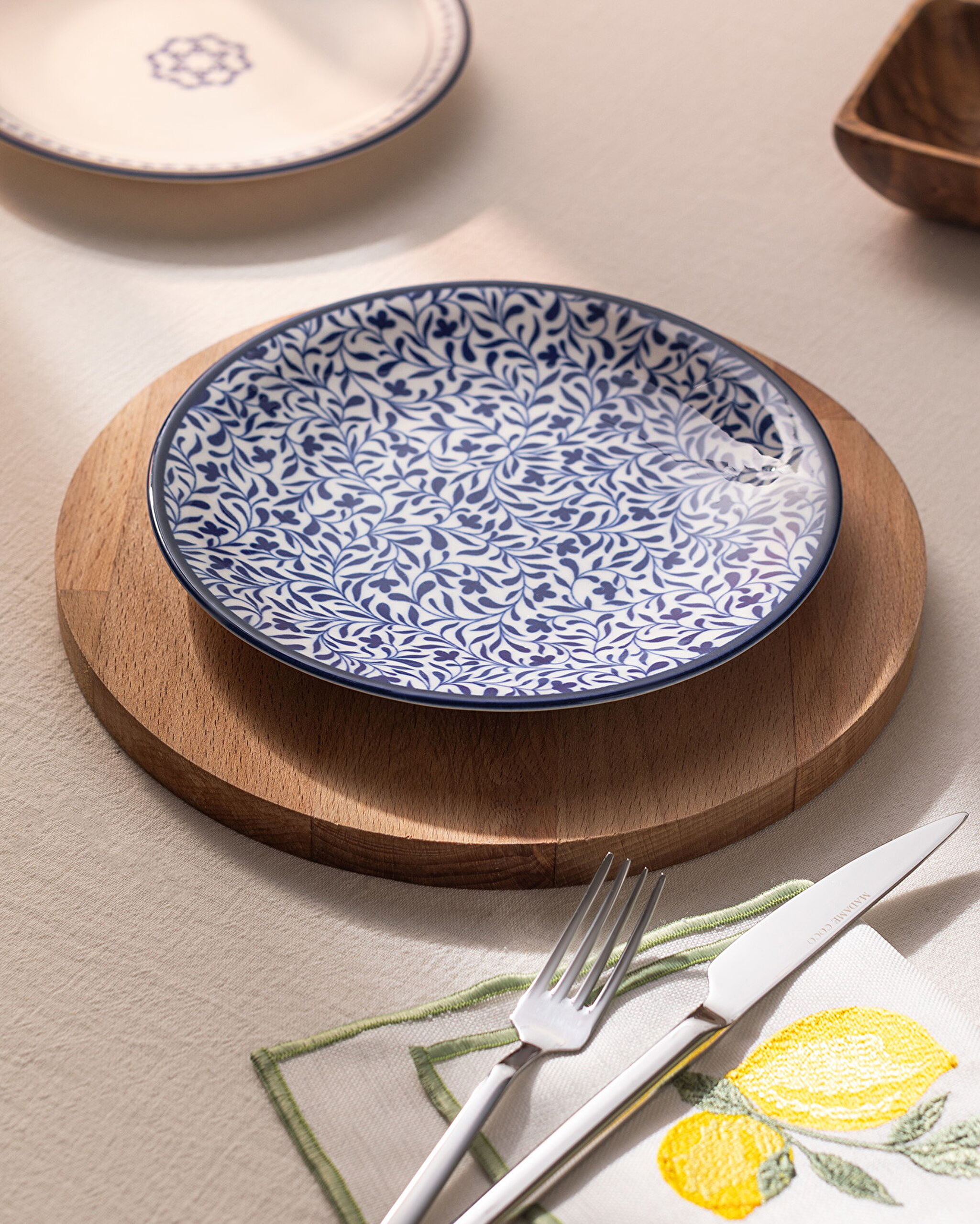 طبق كيك ريف بلو لا جرين 19 سم - 1