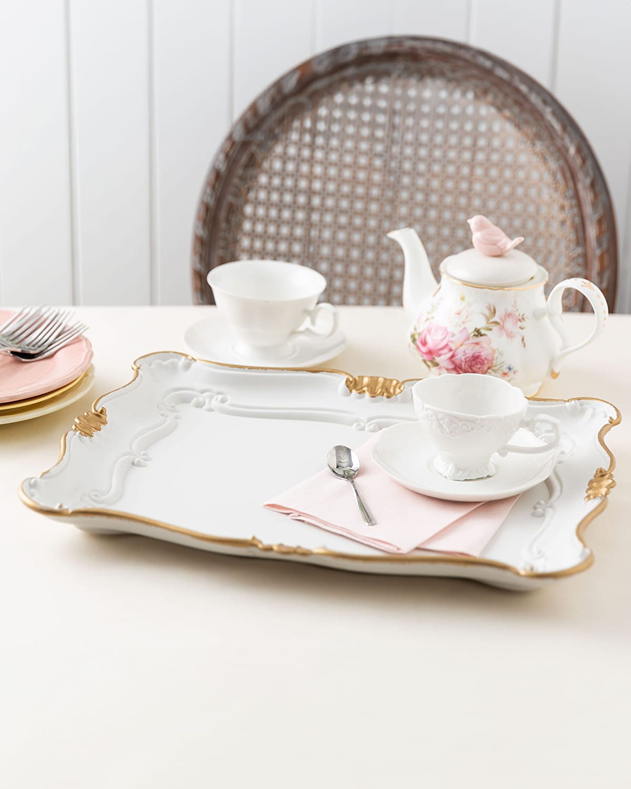 Camelote vergoldetes großes Tablett - 0