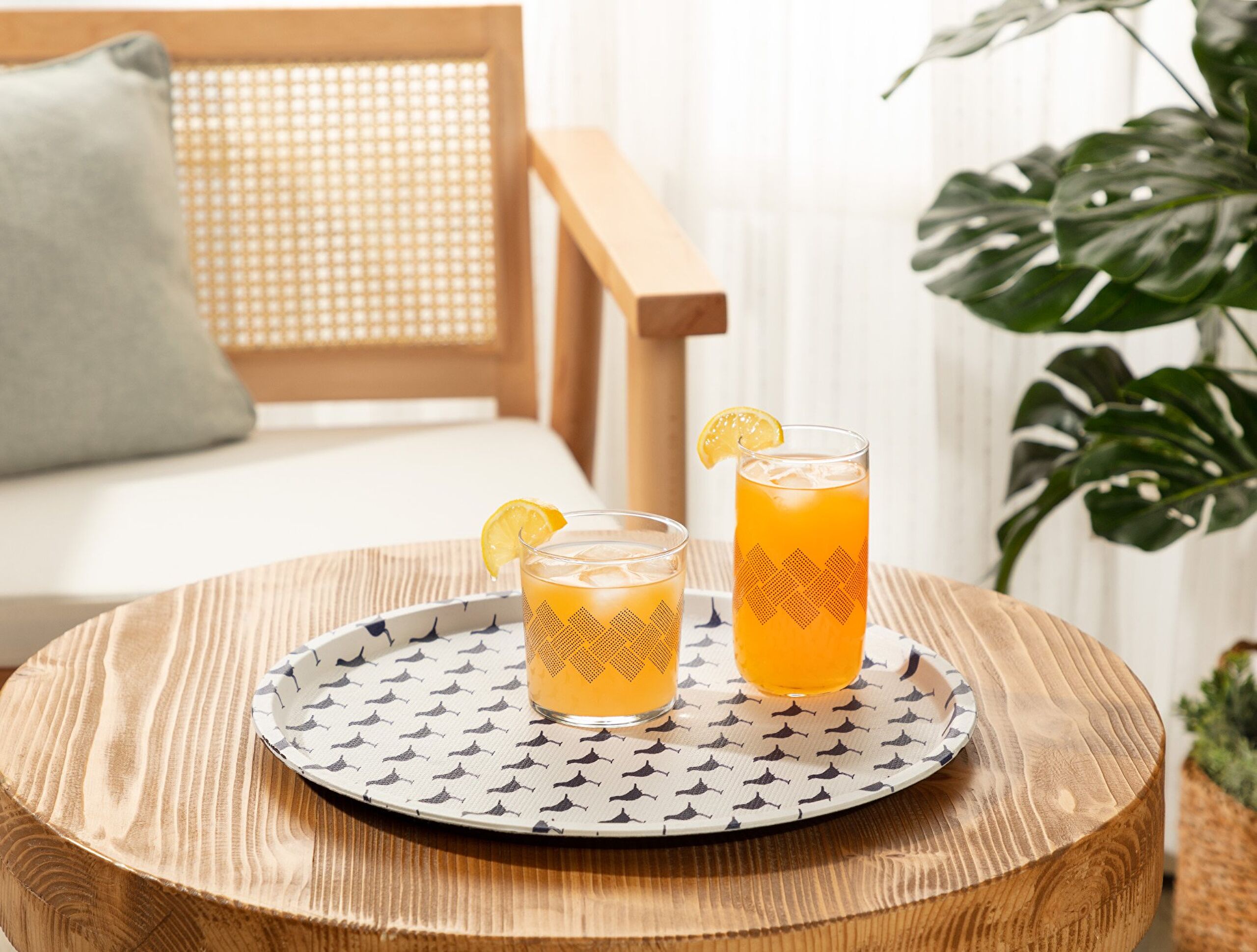 Rêve Bleu Oiseau Round Tray - 0