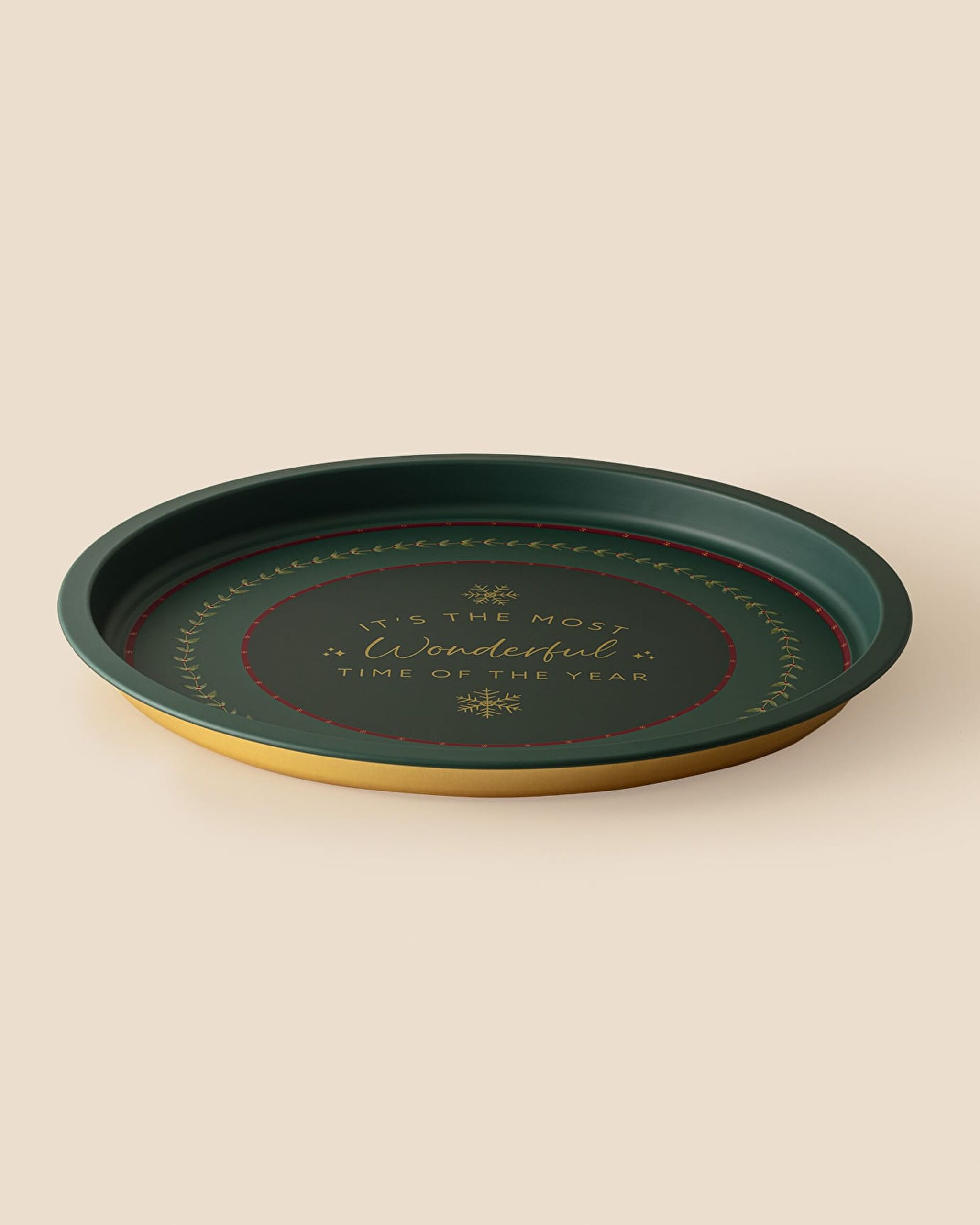 صينية معدنية مستديرة من ليندا - 0