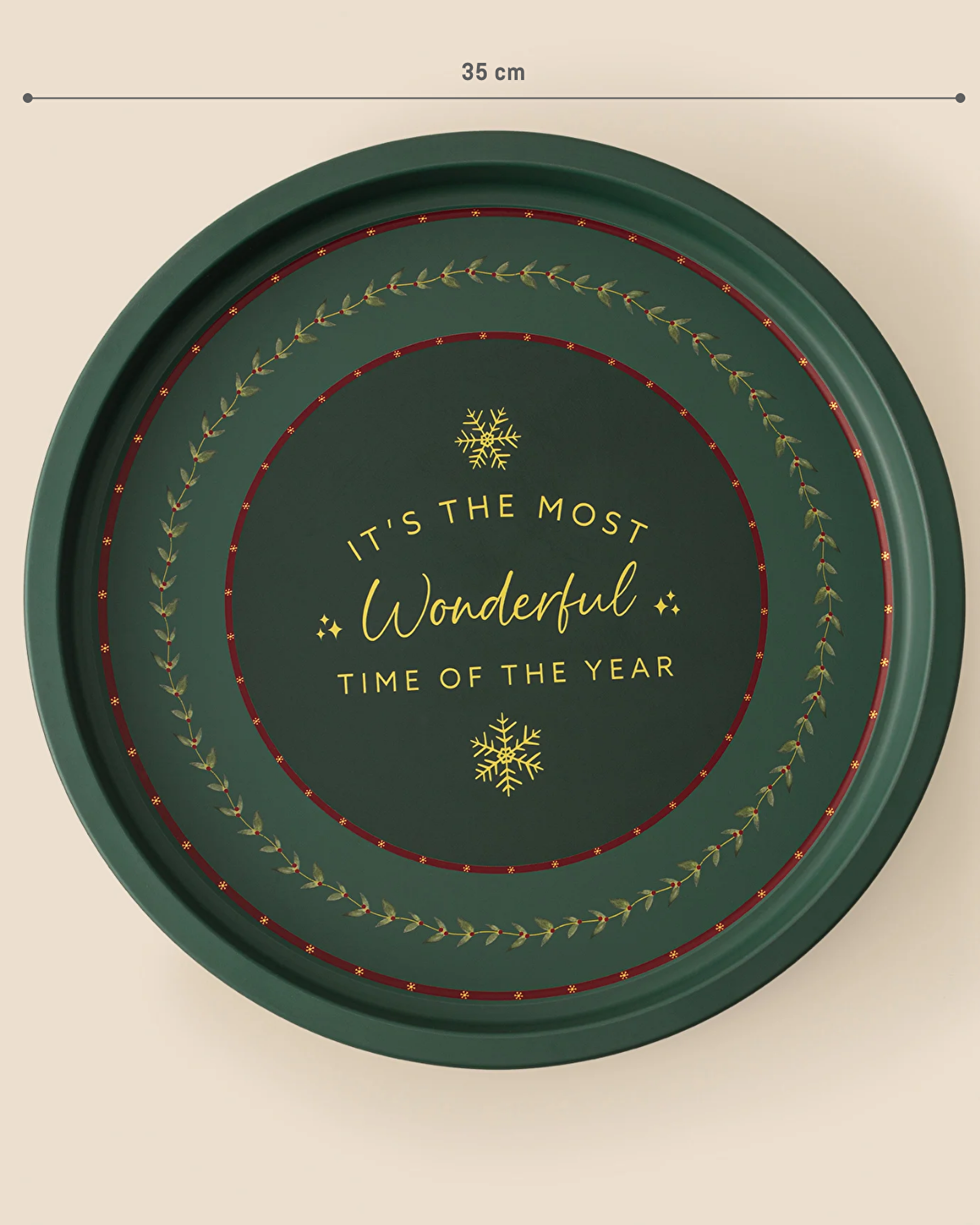 صينية معدنية مستديرة من ليندا - 5