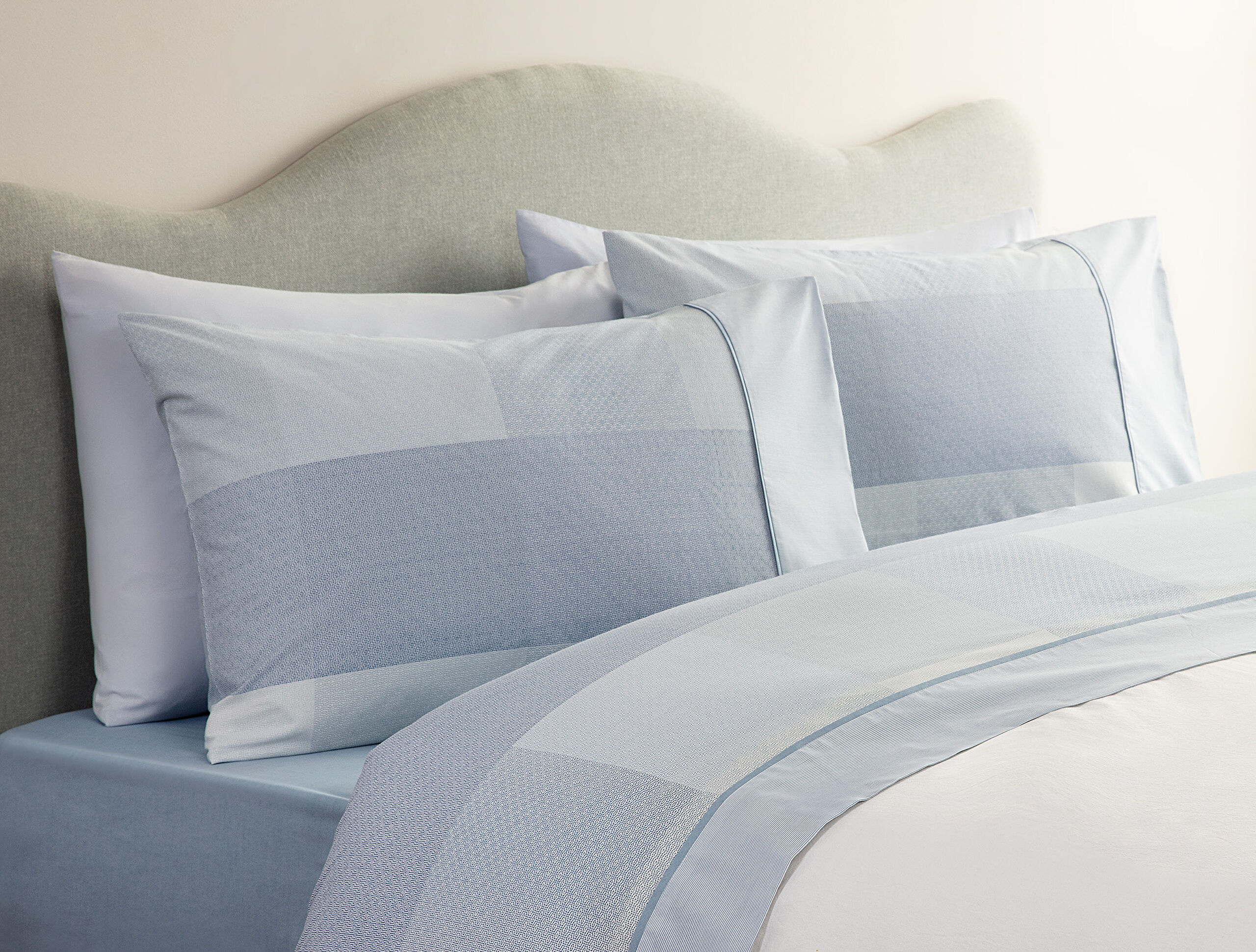 Ensemble de draps supérieurs imprimés Faron Coco Crep - Bleu - 0