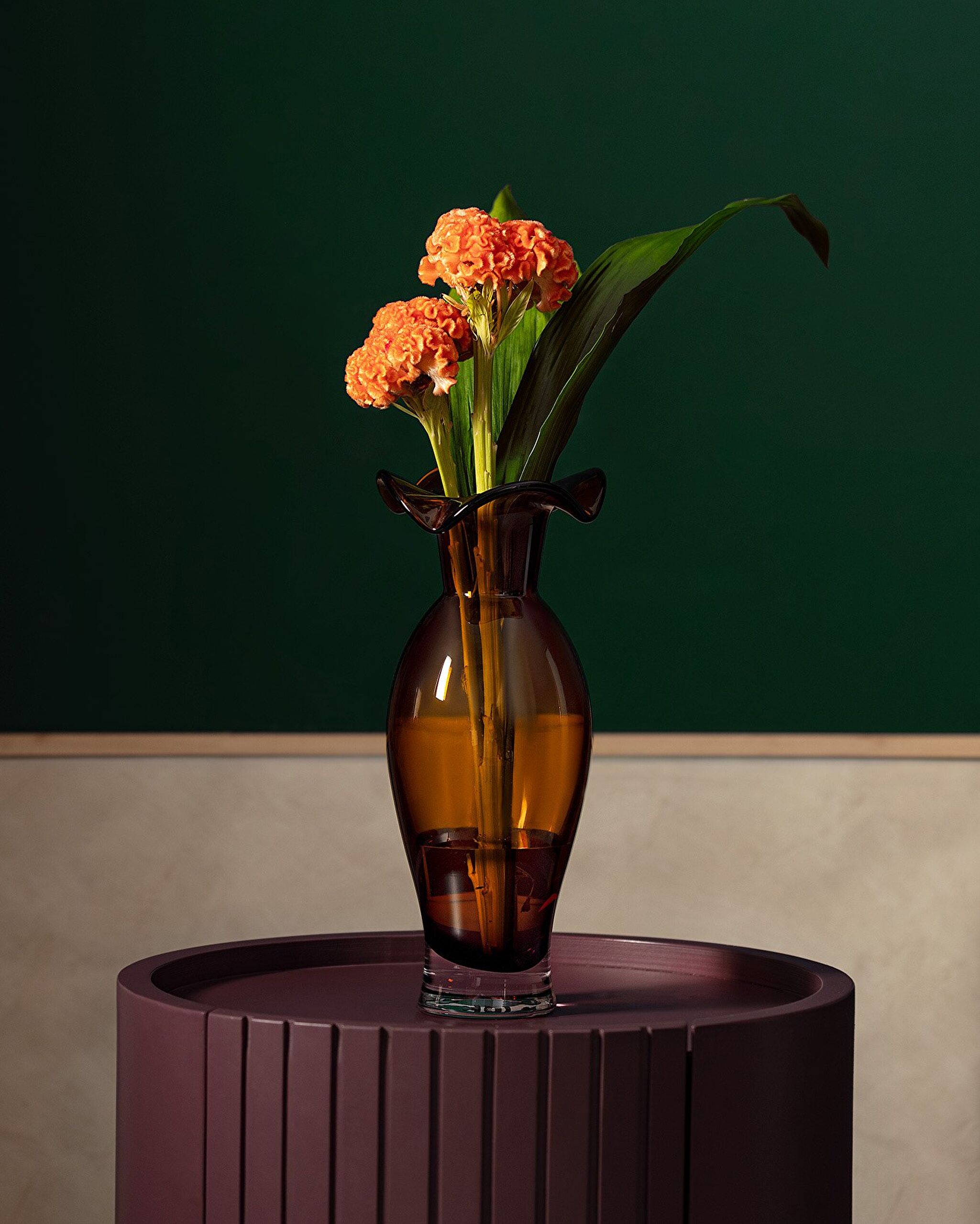 يدوي الزجاج مزهرية - حجم كبير - 0