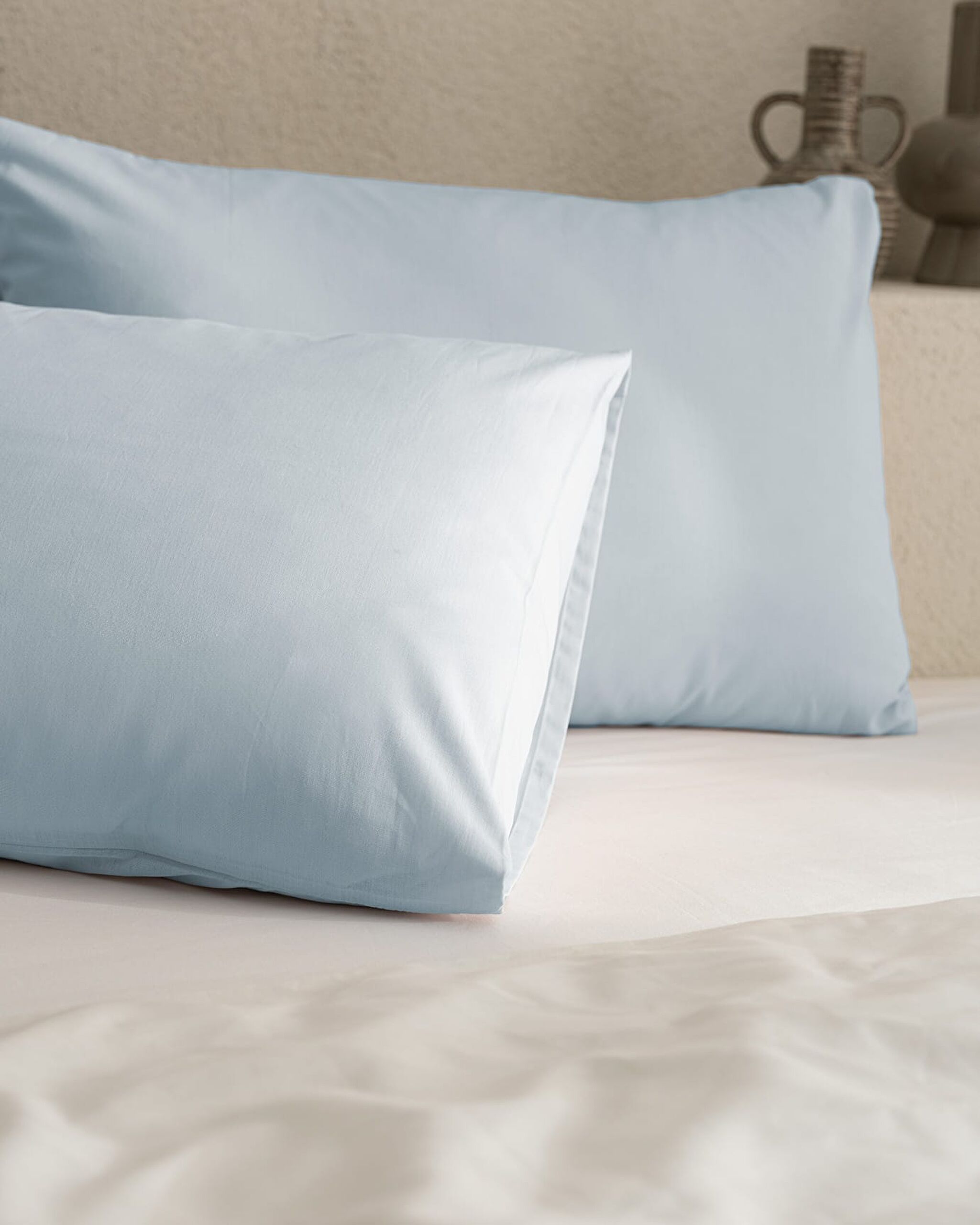 Manon 100% Cotton Pillowcase Set - Blue - 1