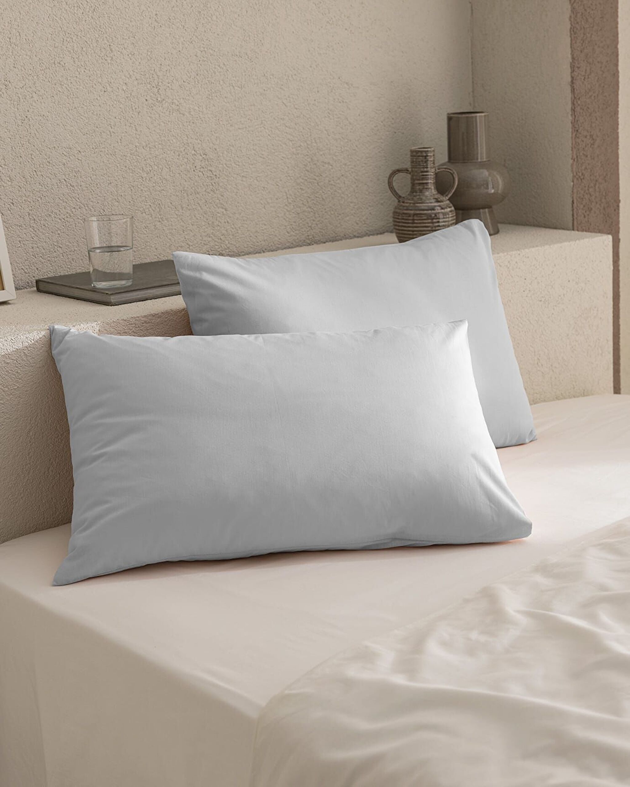 Manon 100% Cotton Pillowcase Set - Gray - 0