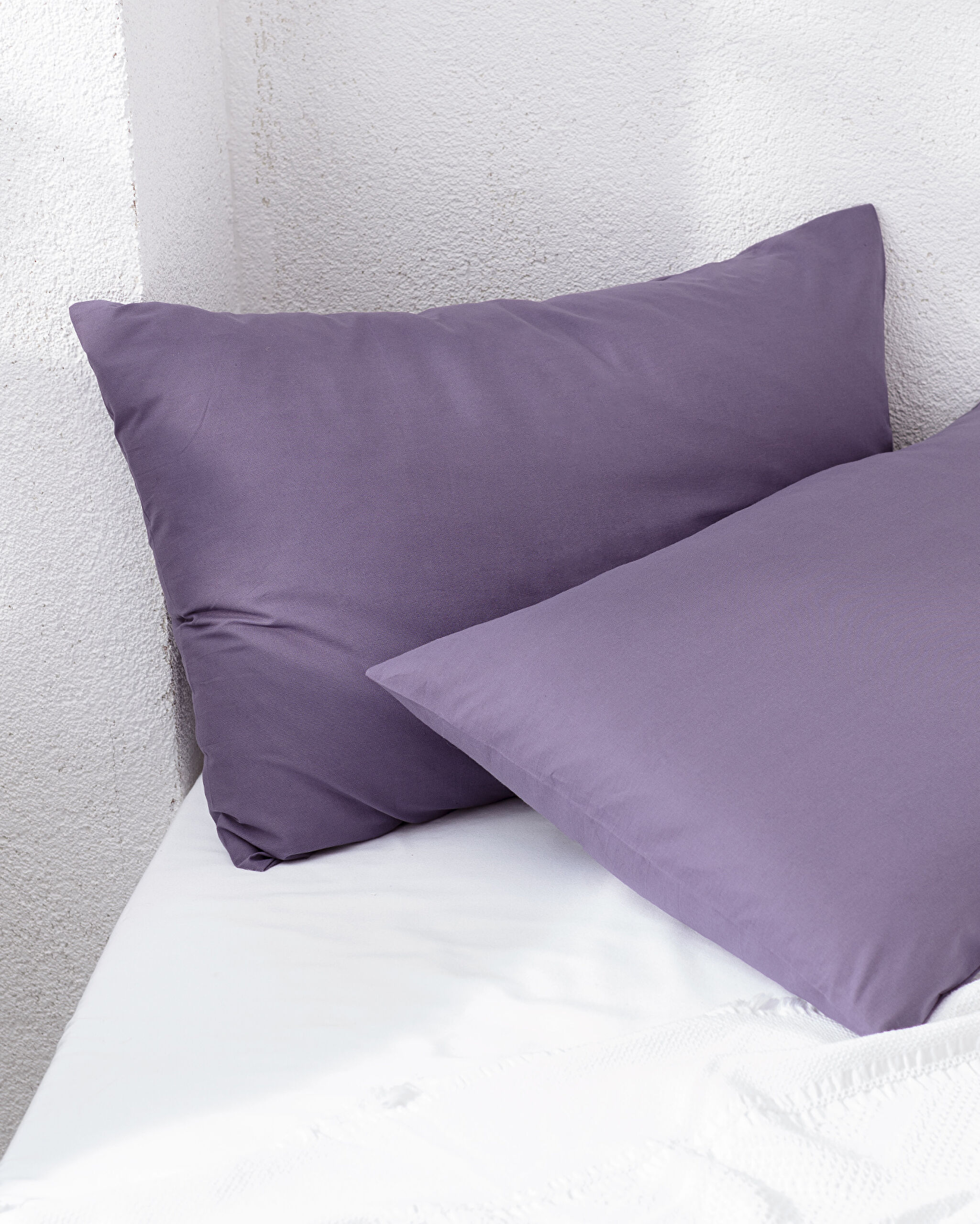 Manon 100% Cotton 2-Piece Pillow Case Set - Purple - 1