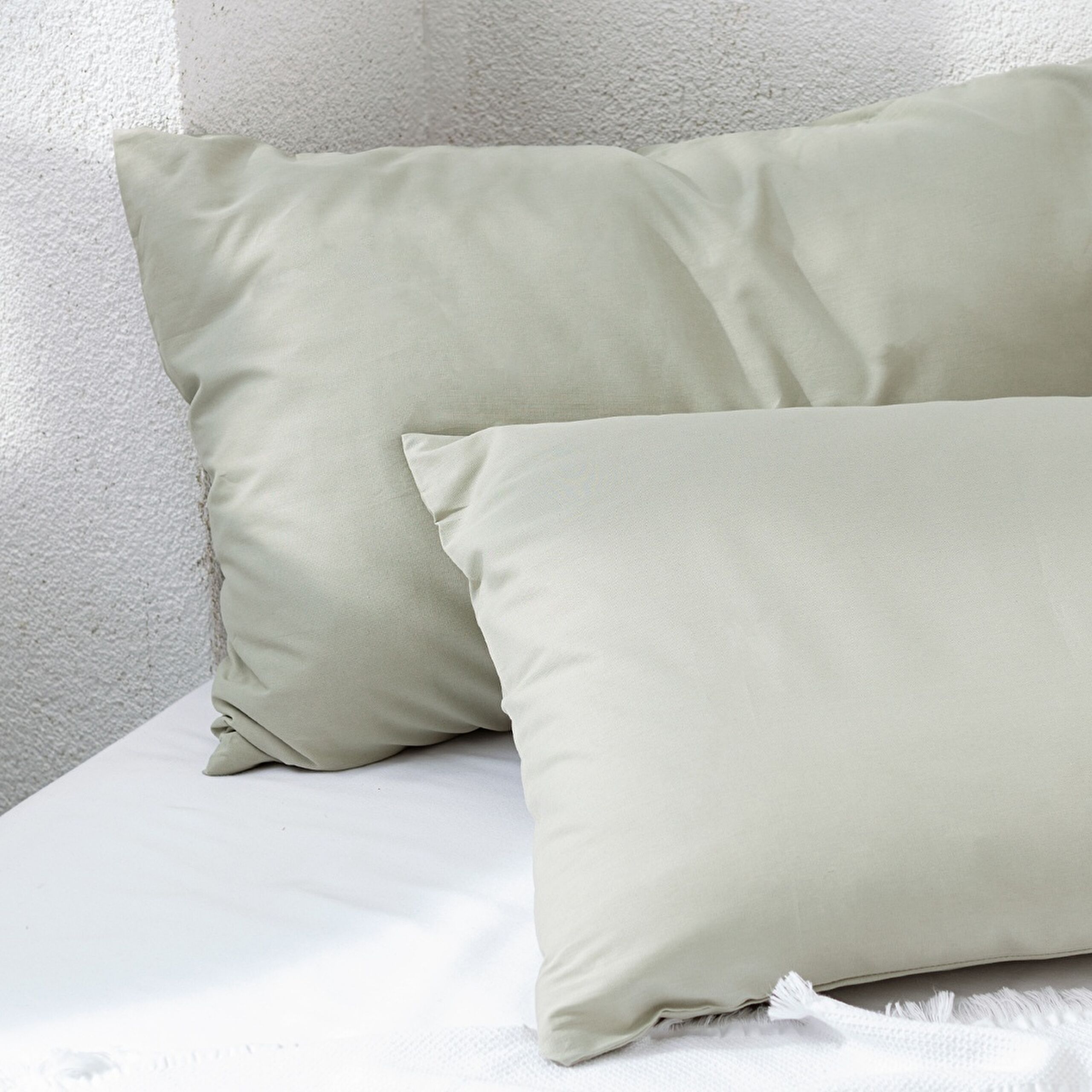 Ensemble de taies d'oreiller 2 pièces 100 % coton Manon - Vert - 2