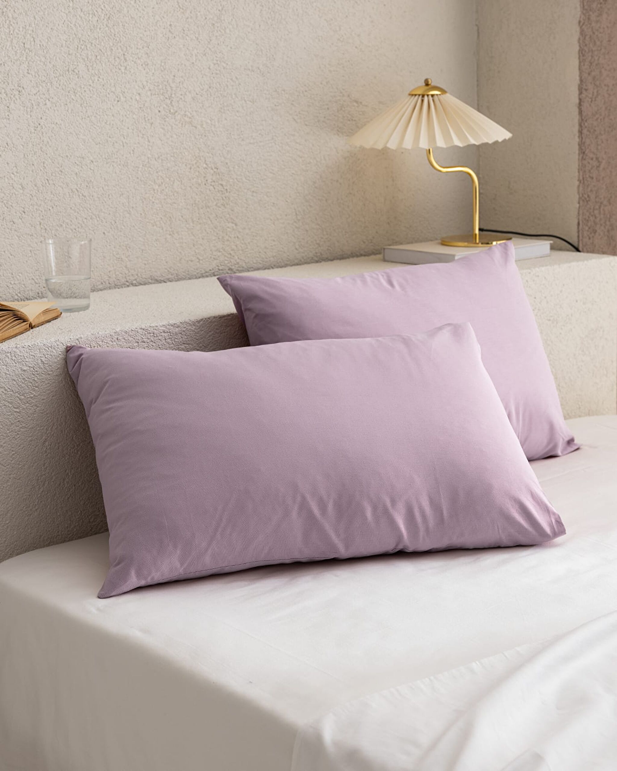 Manon 100% Cotton Pillowcase Set - Light Plum - 0