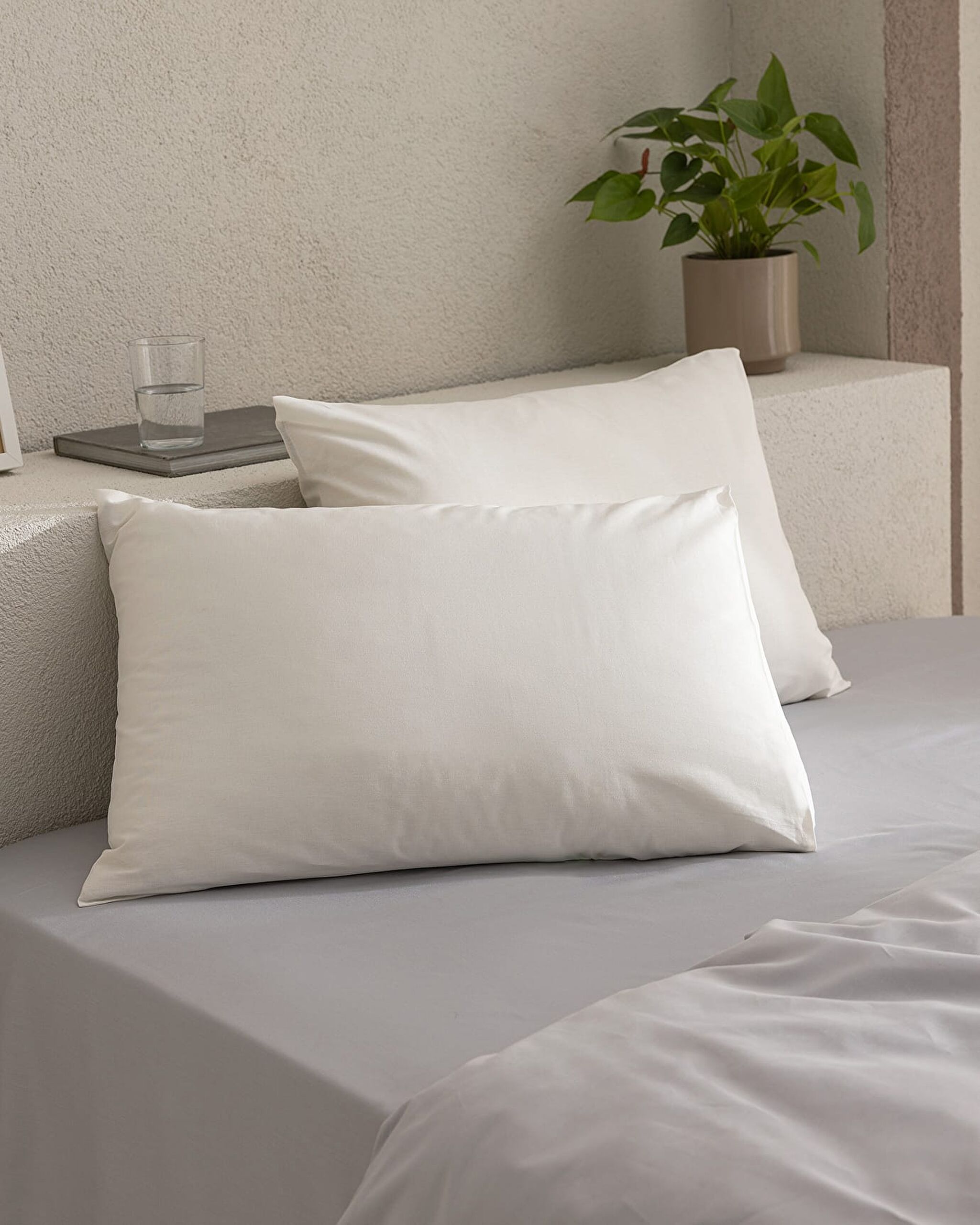 Manon Ranforce Düz Yastık Kılıfı Seti - 0