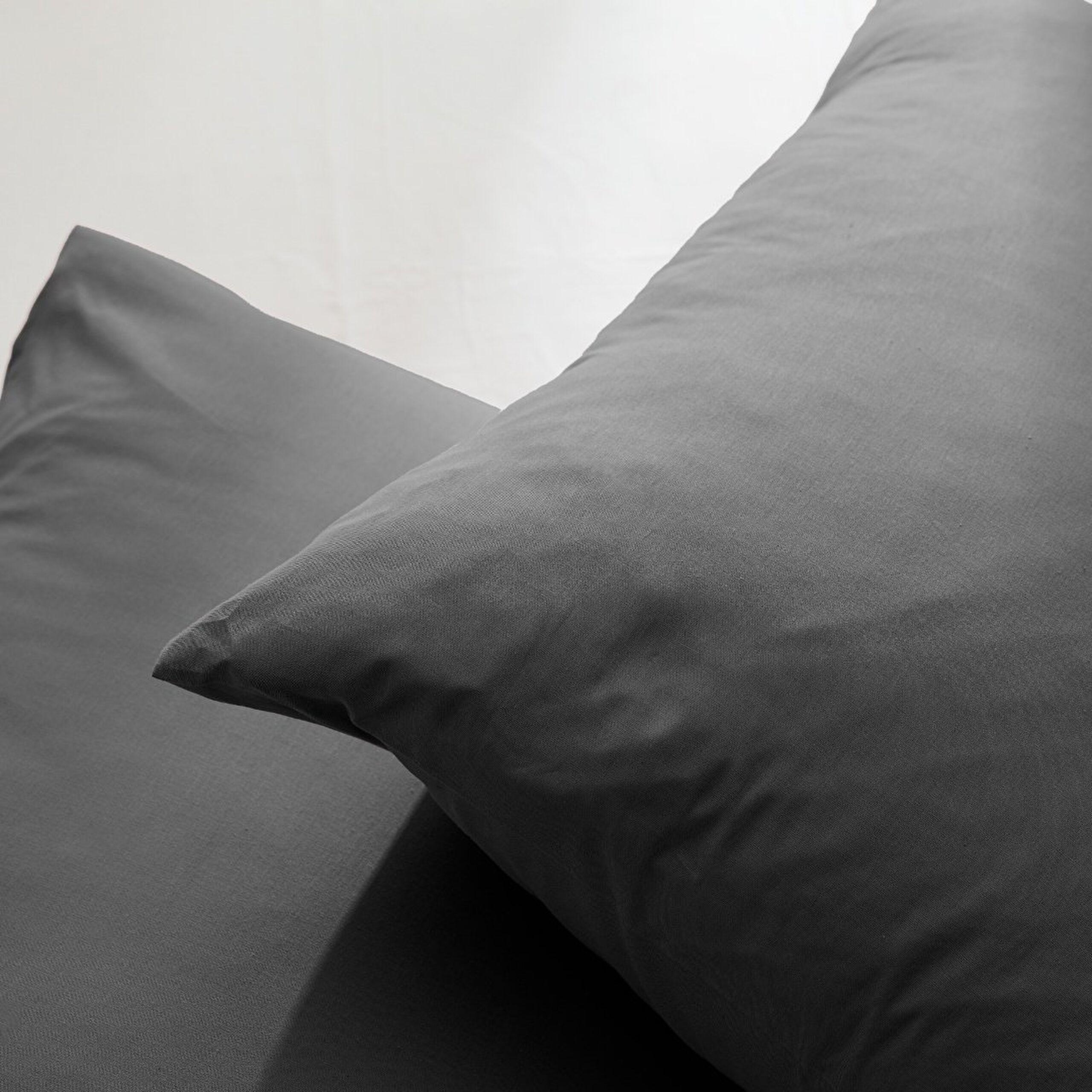 ⁠ Σετ Μαξιλαροθήκης Manon 100% Cotton Ranforce Plain 2-Pece - Anthracite_3}