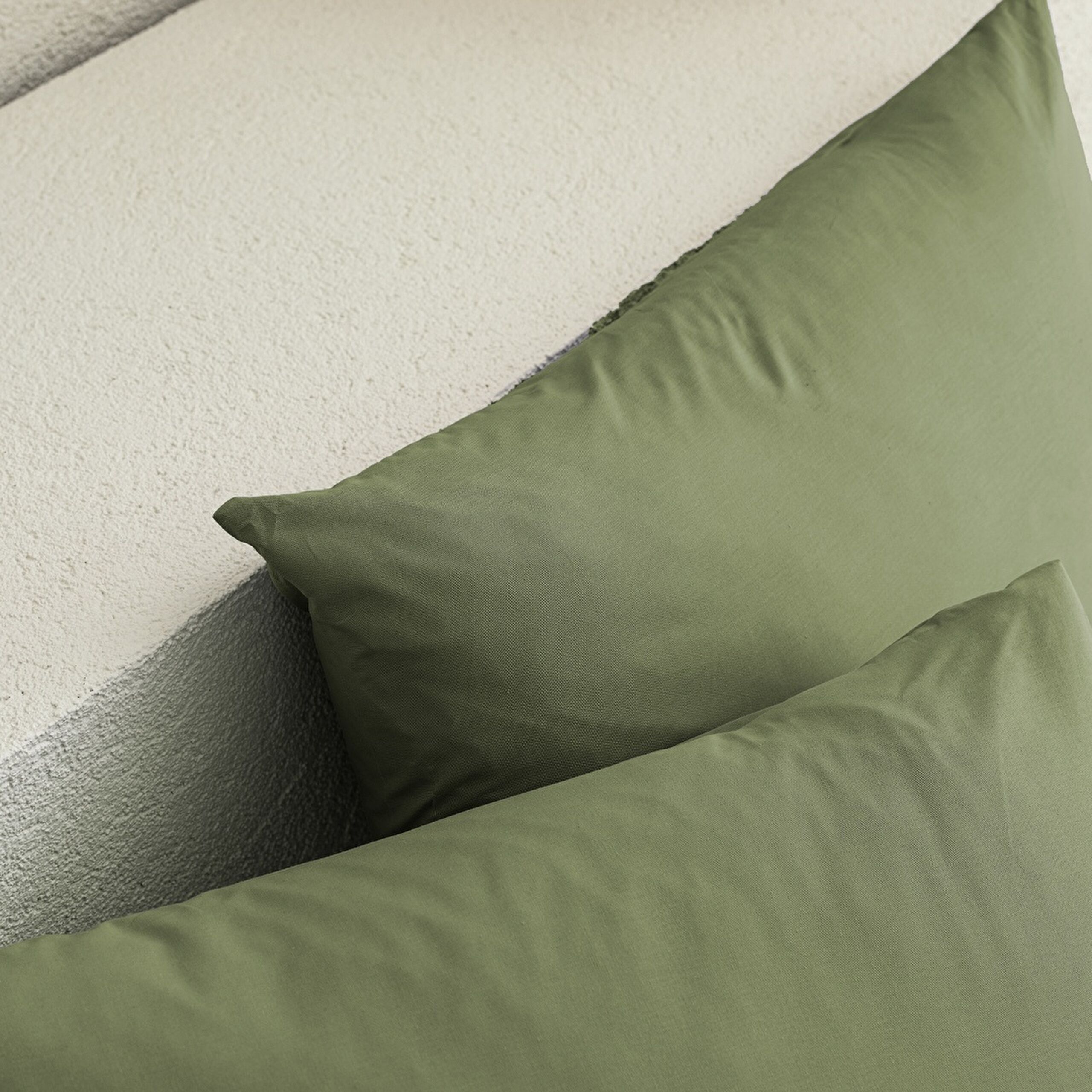 ⁠ Σετ Μαξιλαροθήκη Manon 100% Cotton Ranforce Plain 2 τεμαχίων - Χακί_2}