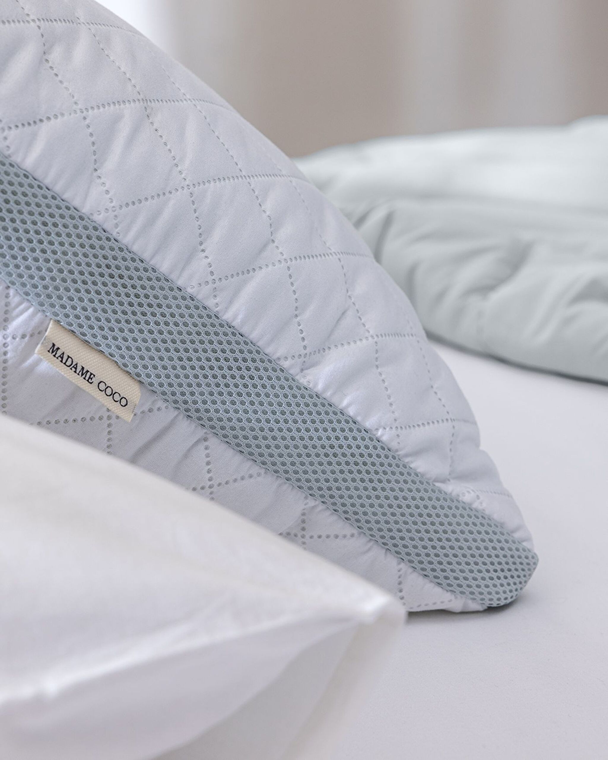 Oreiller Climatisé - Blanc/Gris Clair - 50x70 cm - 2