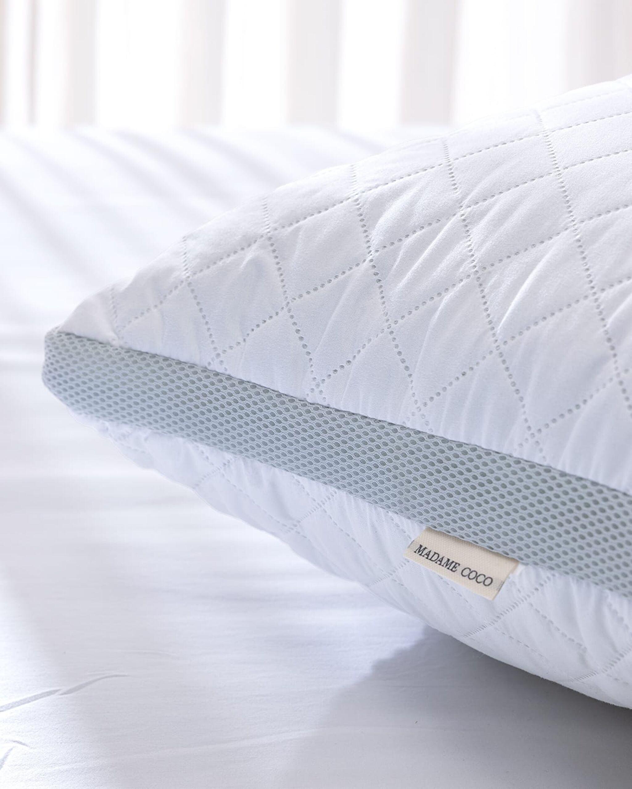 Oreiller Climatisé - Blanc/Gris Clair - 50x70 cm - 4