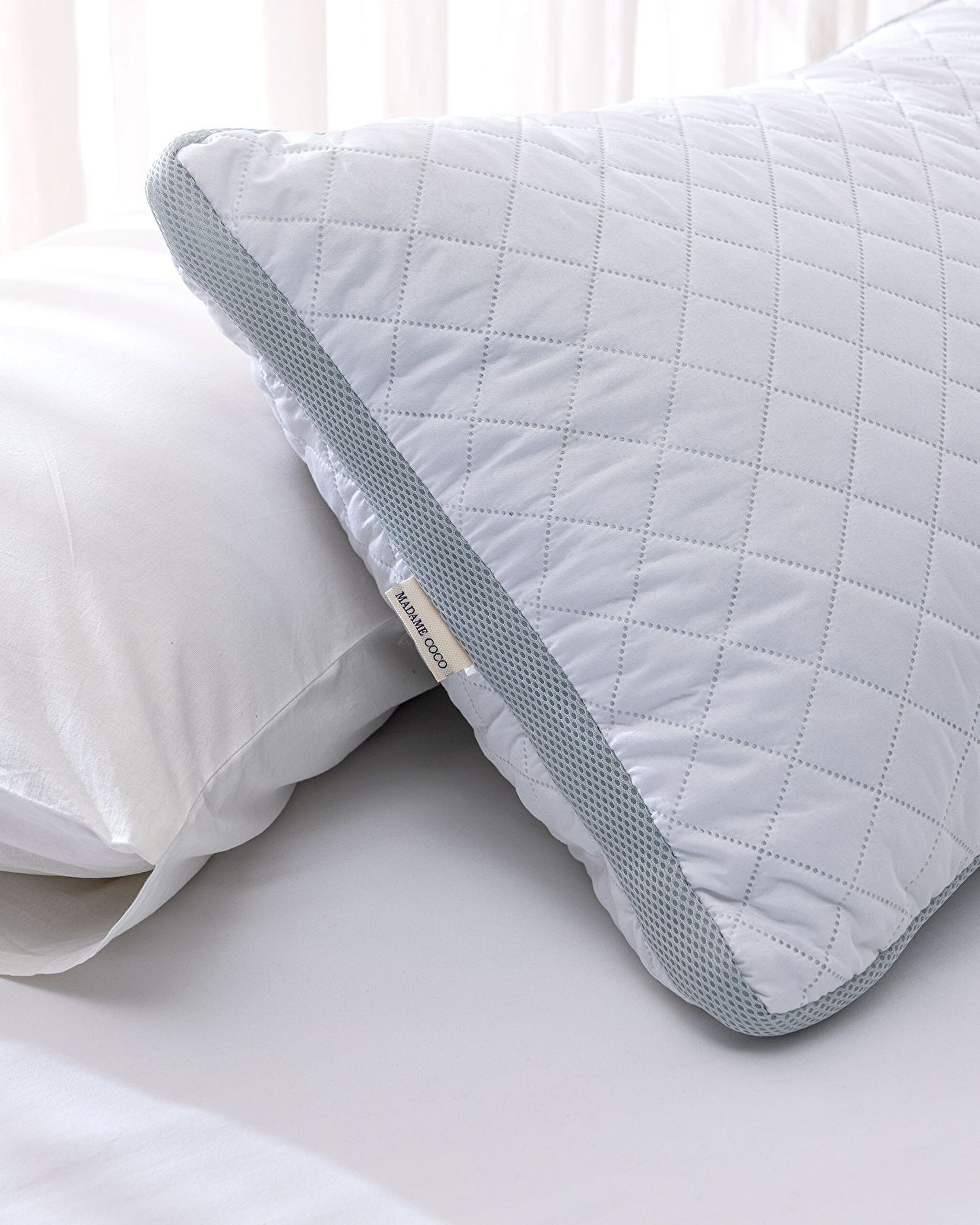 Oreiller Climatisé - Blanc/Gris Clair - 50x70 cm - 1