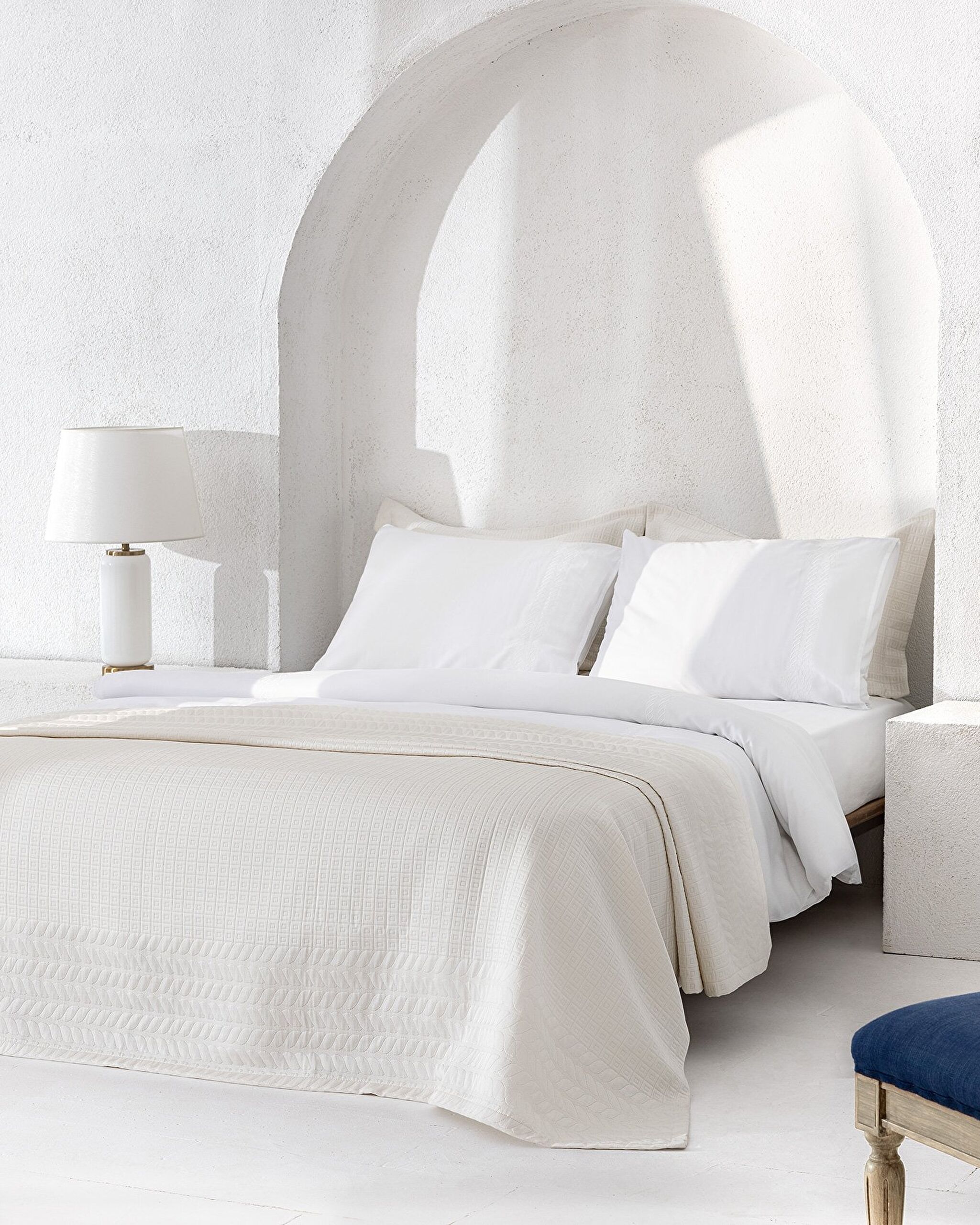 Parure de Lit Double Rodez - Blanc - Collection Yacht - 0