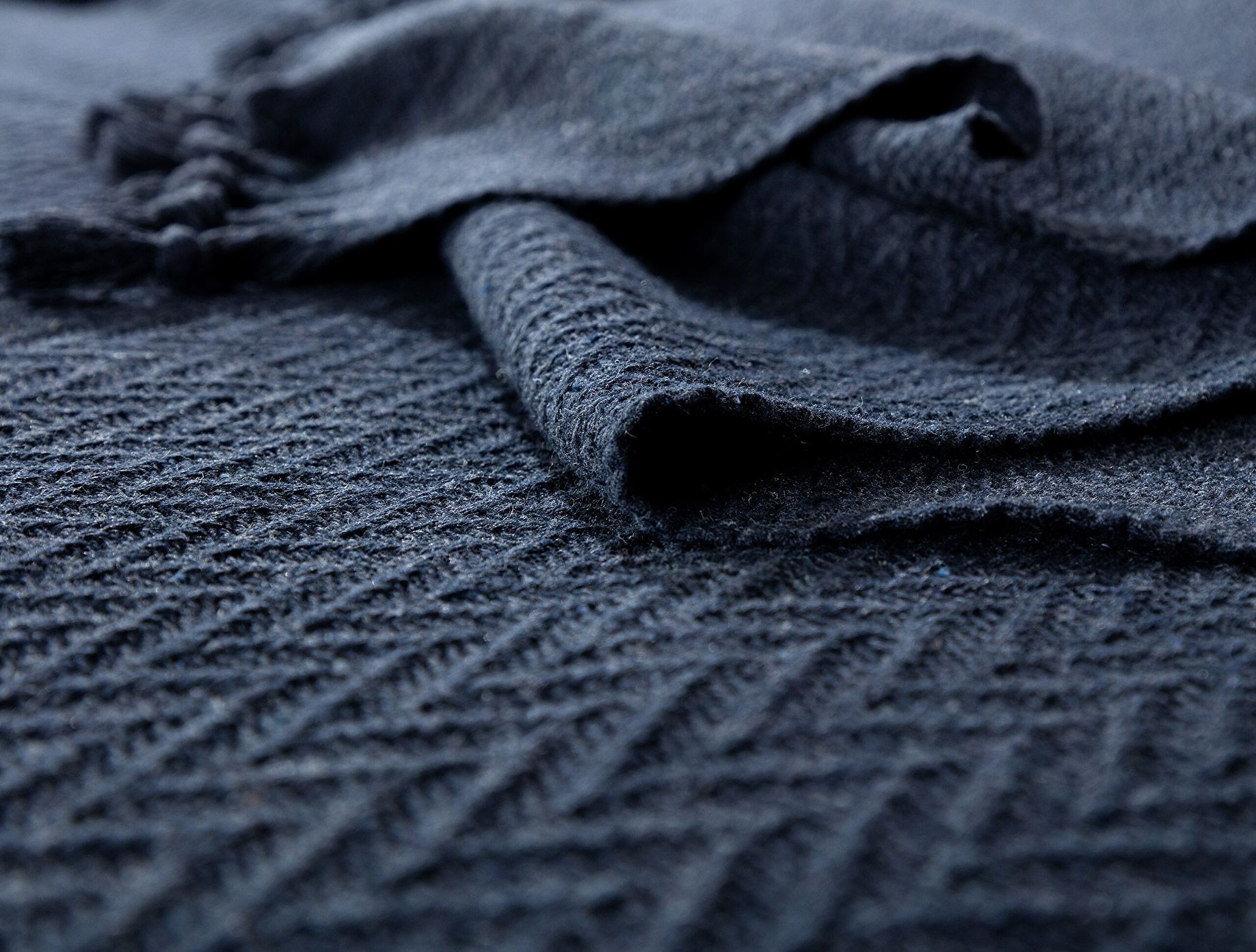 Couvre-lit double Stéphane - Bleu marine - 4