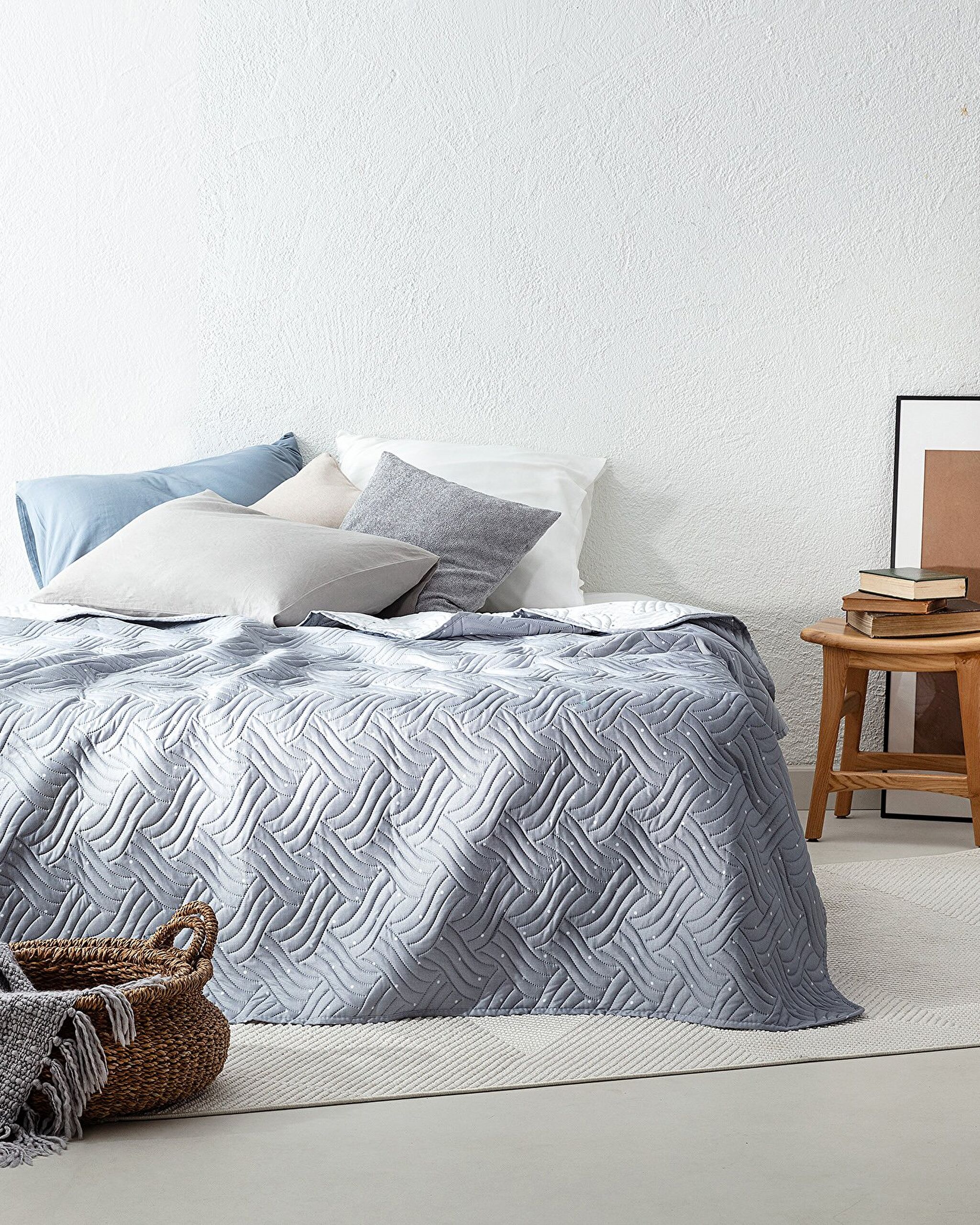 Bedruckte Tagesdecke „Brie“ für Doppelbetten - 0