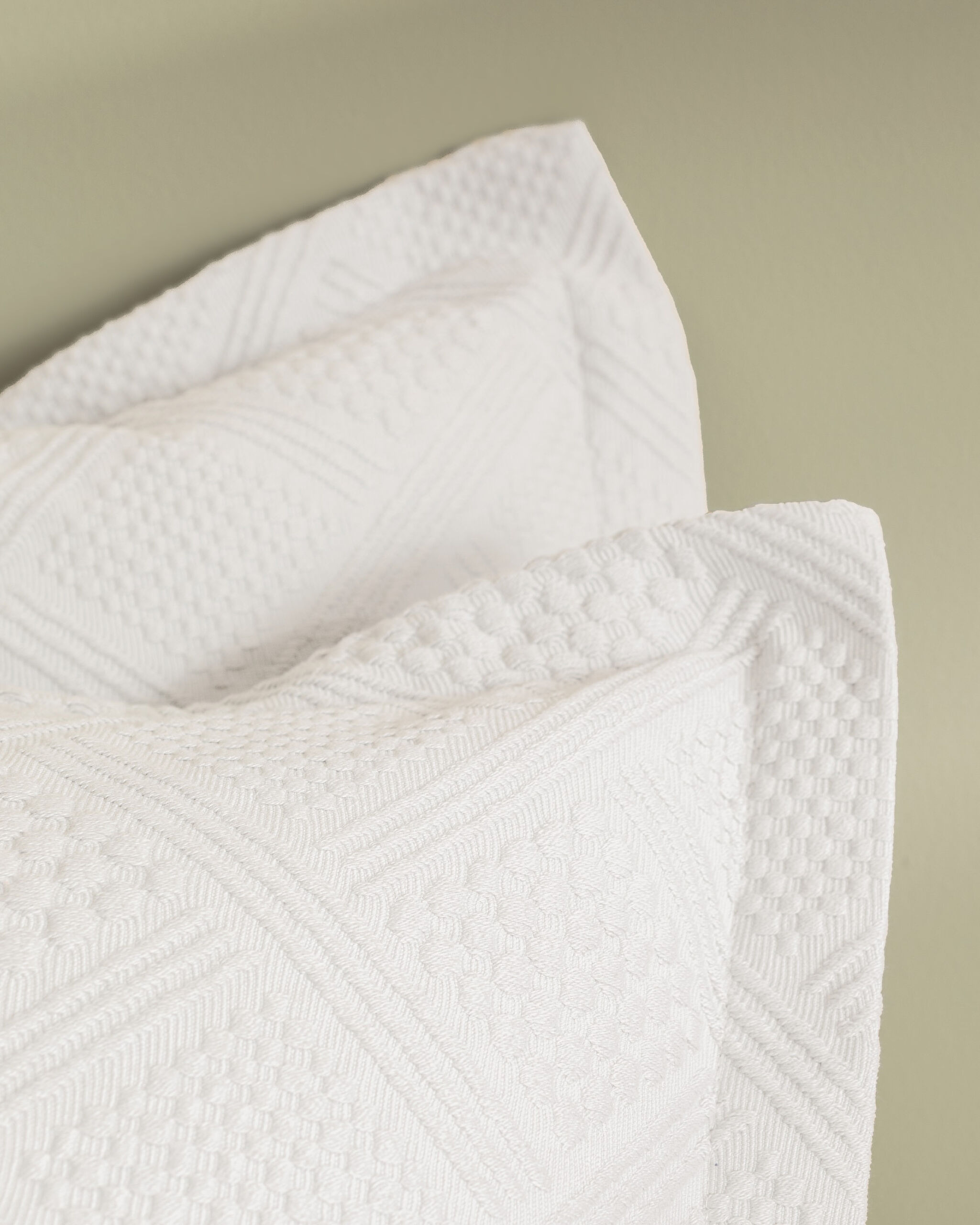 Couvre-Lit Double Triangle - Blanc - 5