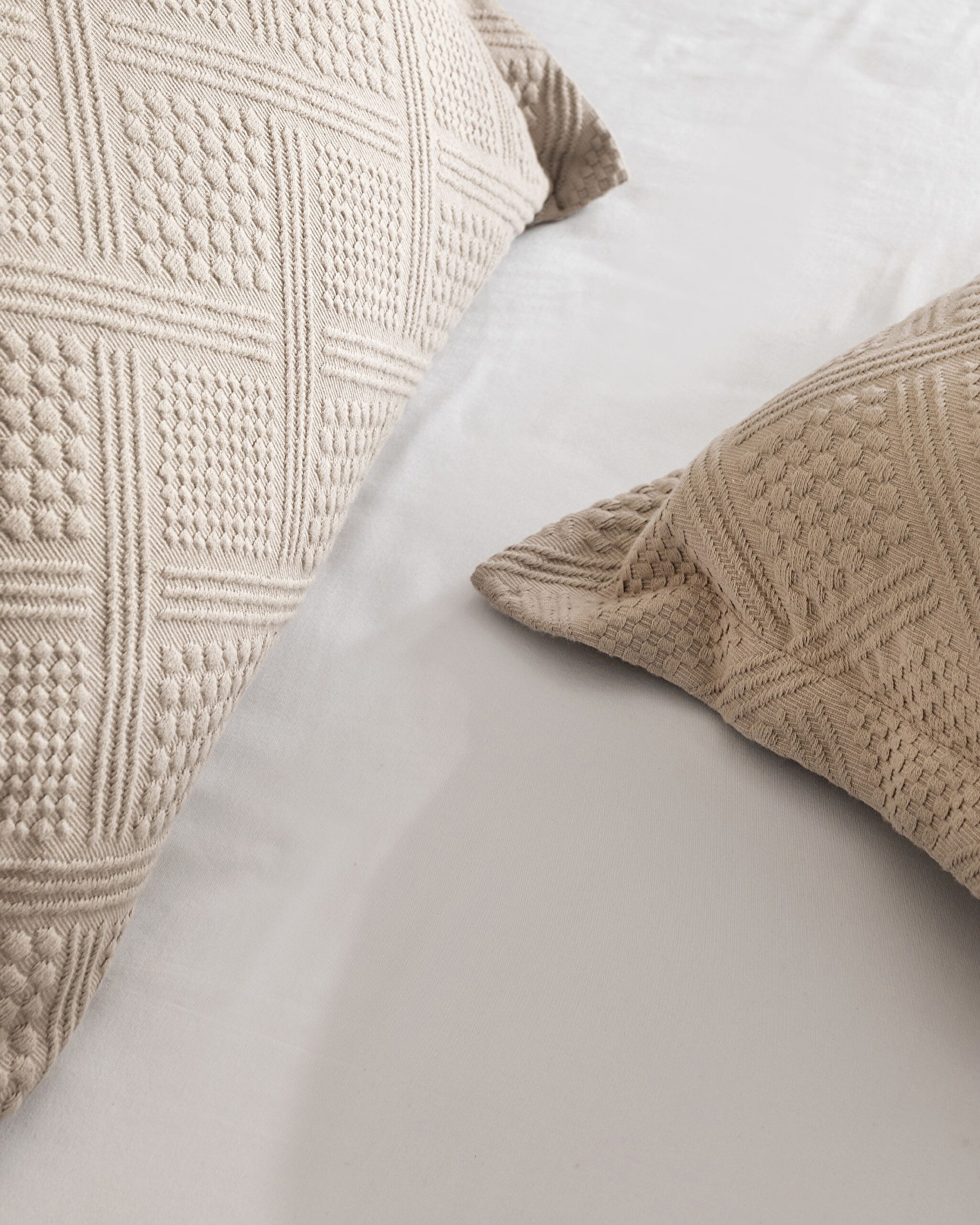 Couvre-Lit Double Triangle - Beige - 4