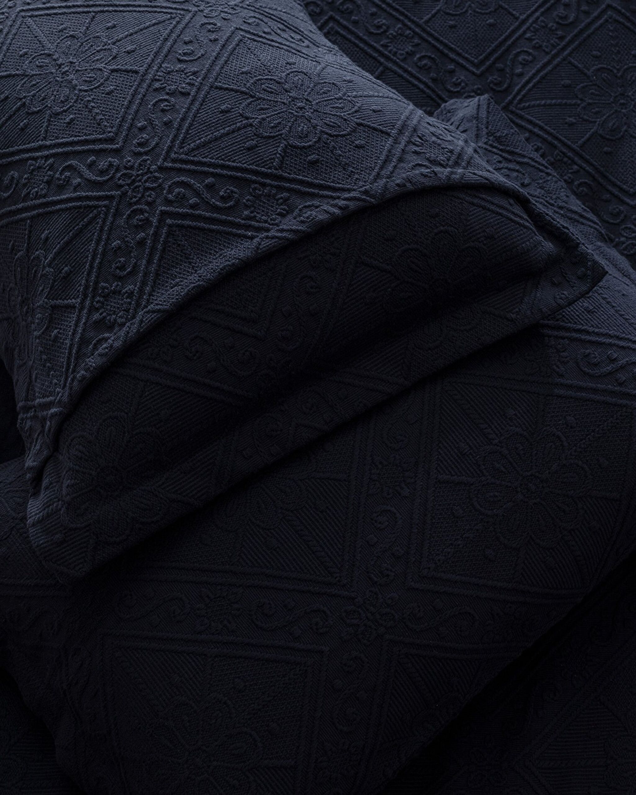 Couvre-lit double 100 % coton Marjolaina - Bleu marine - 4